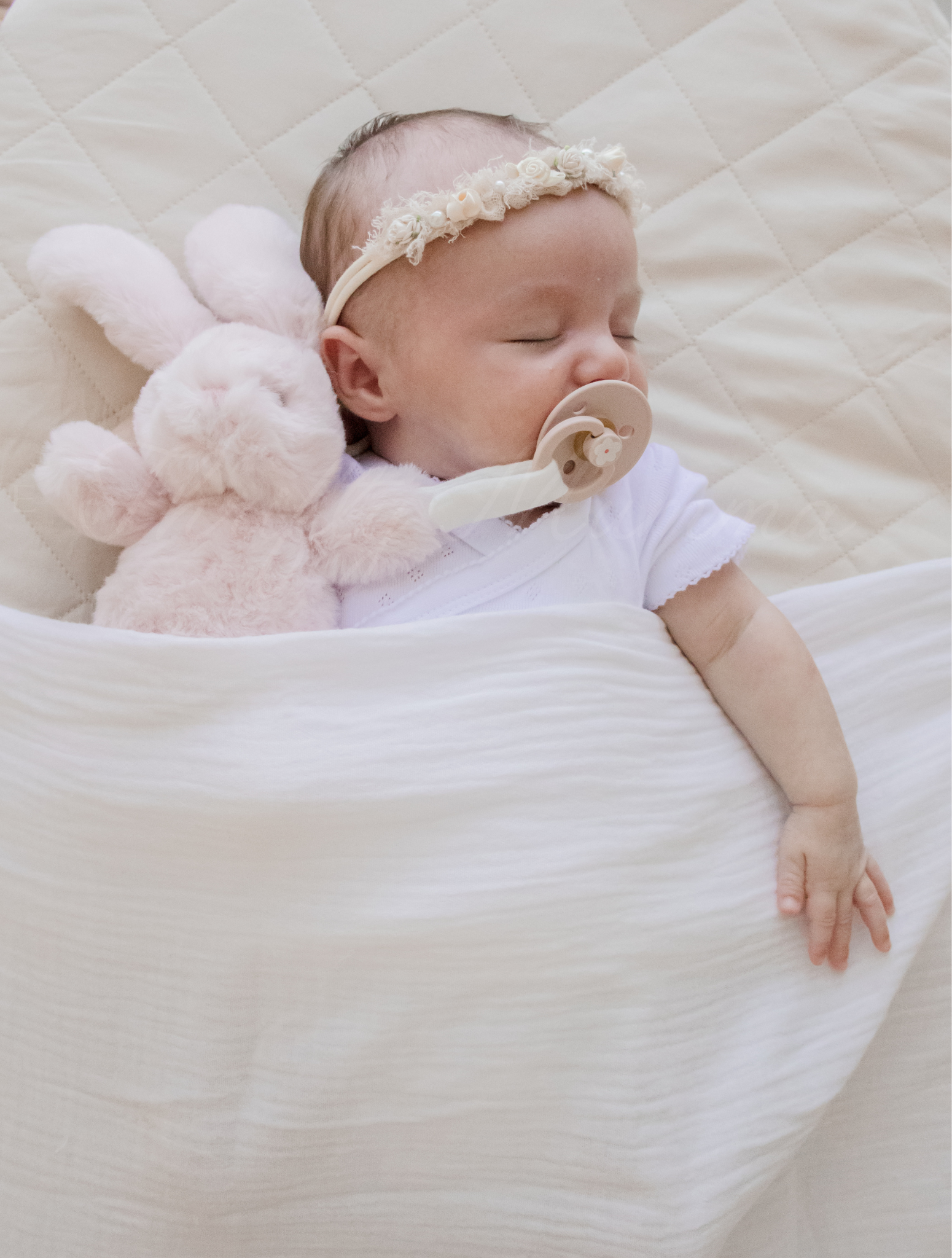 Soft Bunny Plush Toy & Pacifier Holder - Cute Stuffed Animal for Babies & Toddlers - Perfect for Nursery Decor, Baby Shower Gifts, and Soothing Teething Infants