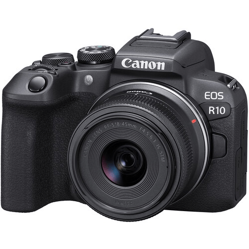 Canon EOS R10 Mirrorless Digital Camera with RF-S 18-45mm f/4.5-6.3 IS STM Lens - 4K Video, Fast AF, Compact Body for Travel, Vlogging & Photography