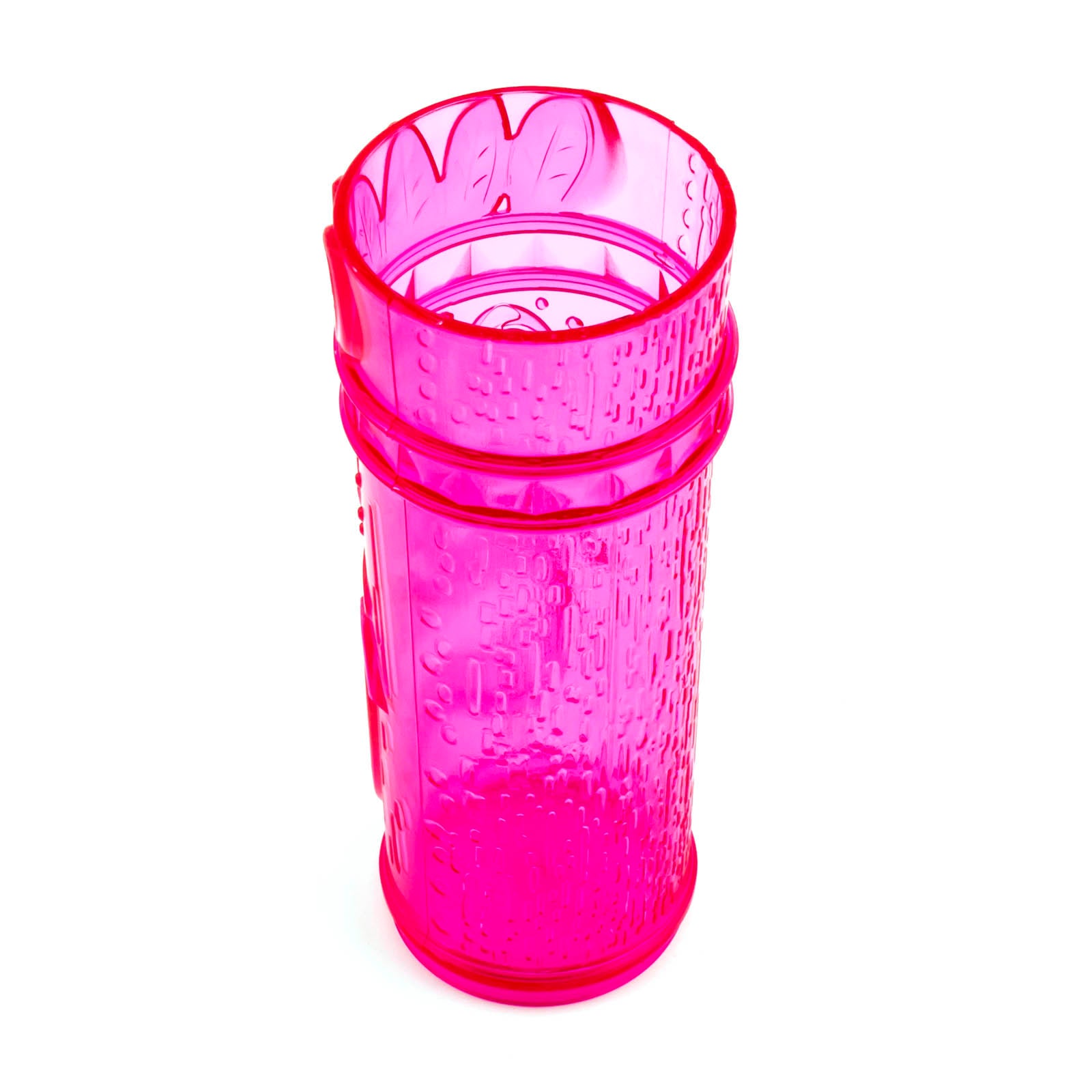 BarConic® Plastic Tiki Shot Glasses - 6-Pack Pink 2.25 oz Fun Tropical Party Cups for Cocktails, Margaritas & Beach Themed Events - Perfect for Luau, Pool Party & Summer Gatherings
