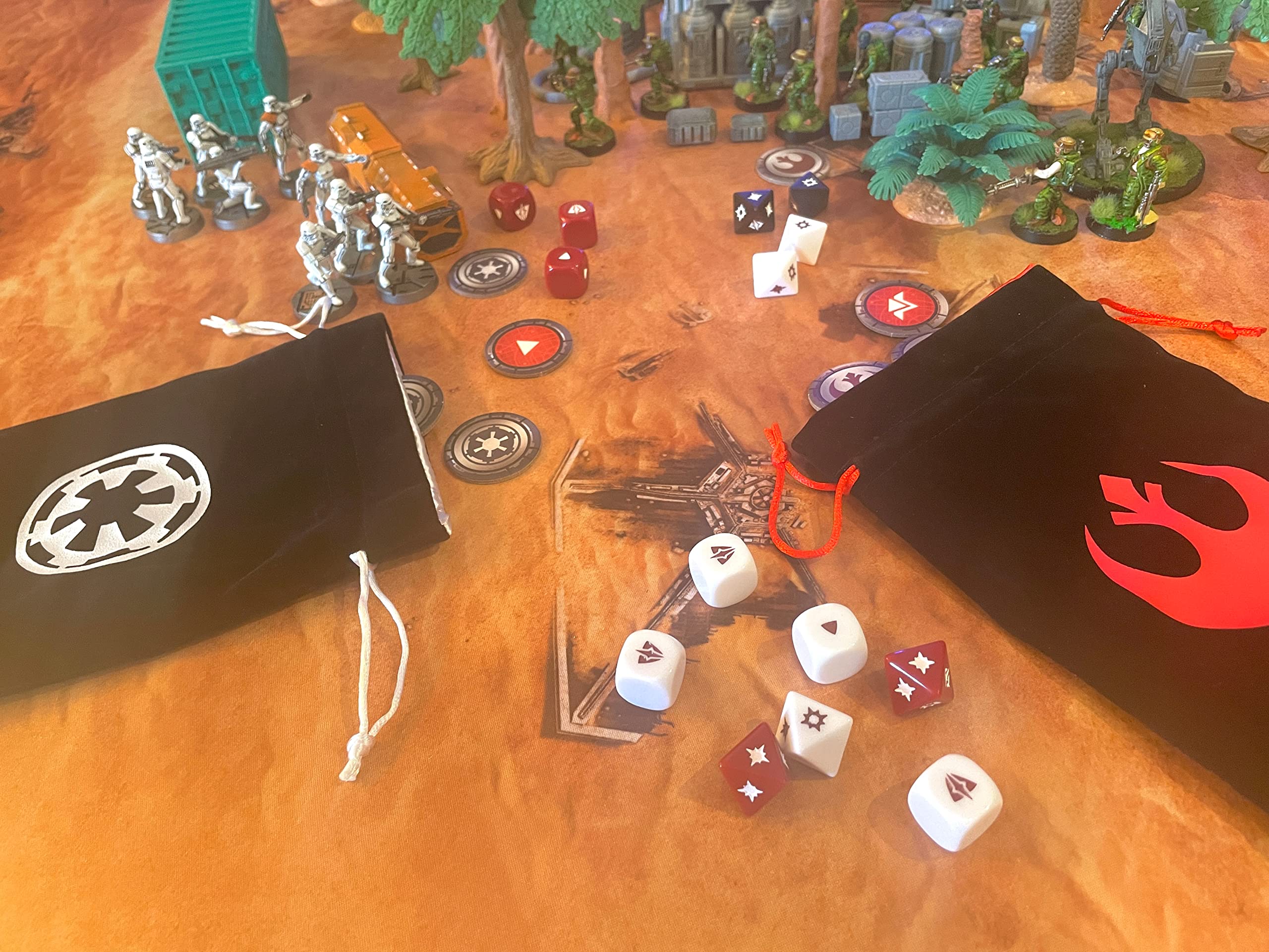 Star Wars Rebel Alliance Inspired Dice Bag for RPG Games - Black, Durable & Lightweight for Dungeons & Dragons, Magic The Gathering & Tabletop Gaming