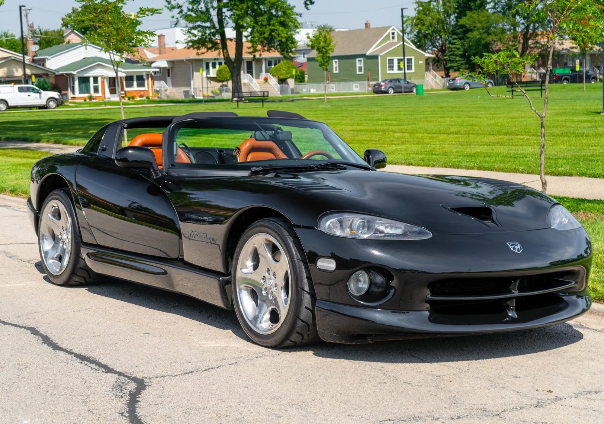 Amber LED Front Side Marker Lights for Dodge Viper 1992-2002 - Clear Lens, Enhanced Visibility for Night Driving & Car Shows