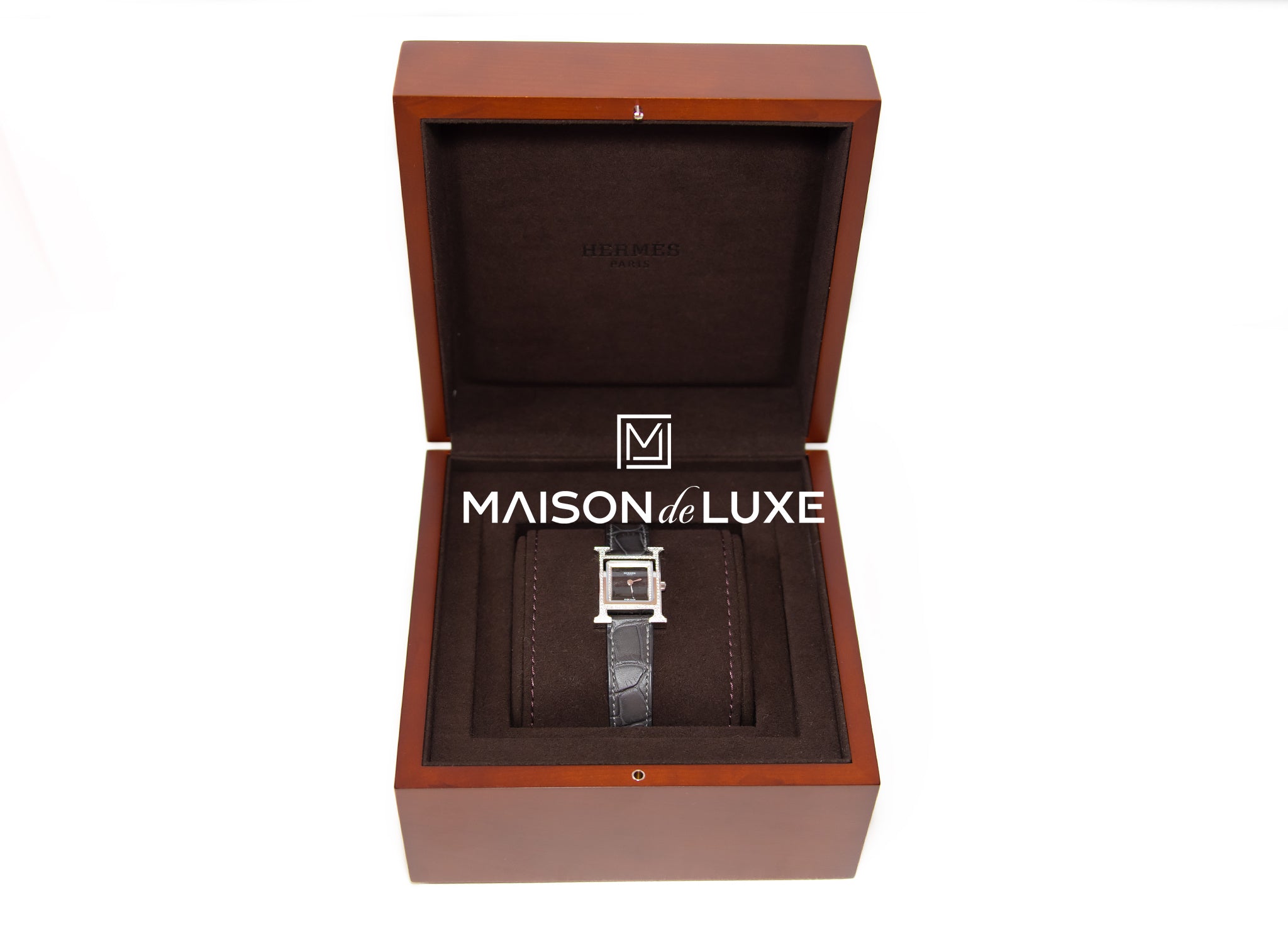 Hermes Heure H 25mm Diamond Watch for Women - Luxury Obsidian Black Quartz Wristwatch - Perfect for Gifts, Special Occasions & Everyday Elegance