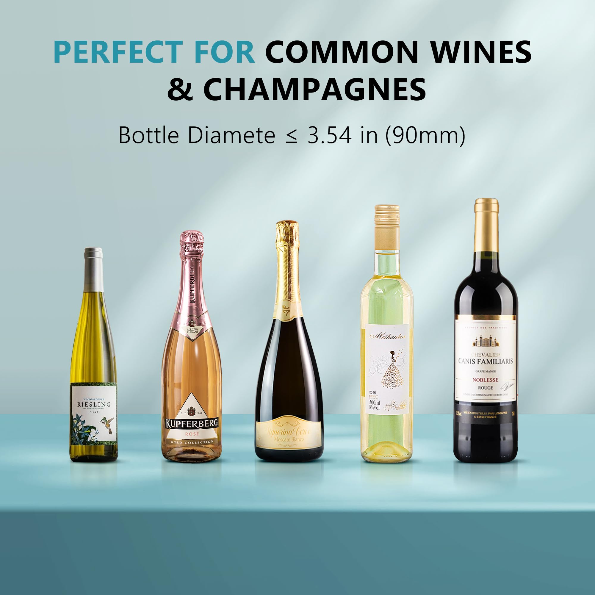 EUHOMY Electric Wine Chiller - Portable Single Bottle Cooler for 750ml Wine & Champagne | Keep Drinks Cold for 24 Hours | Perfect for Patio, Picnics, Parties & Gifts for Wine Lovers