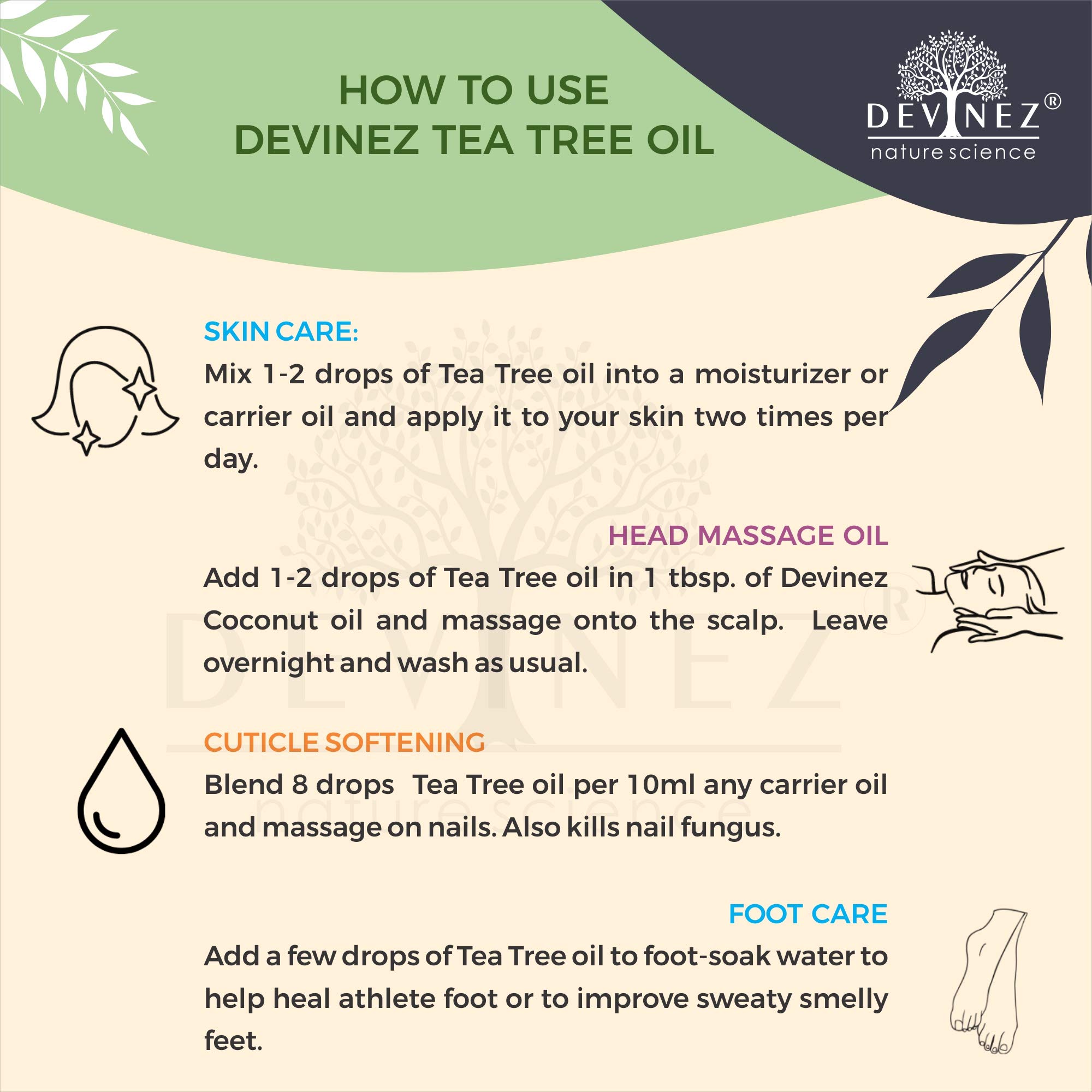 100% Pure Australian Tea Tree Essential Oil - 10ml Undiluted Therapeutic Grade for Hair, Skin & Face Care - NABL & IFRA Certified Natural Oil in Glass Bottle - Helps with Acne, Pimples, Scars & Anti-Dandruff - Perfect for Aromatherapy, DIY Beauty Products & Home Remedies