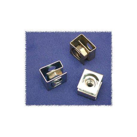 10-32 Rack Rail Clip Nuts (100 Pack) - Plated Steel for Server Cabinets & Network Equipment - Perfect for Data Center, IT Rack Mounting & Cable Management