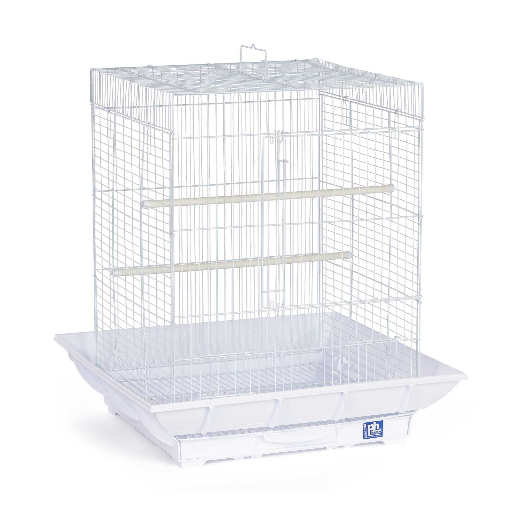 Prevue Hendryx SP850W/W White Cockatiel Bird Cage with 1/2