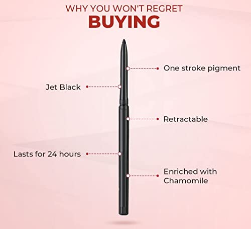 Best Waterproof White Kajal Eyeliner - Long Lasting Smudge Proof Eye Makeup for Dramatic Looks & Costume Parties