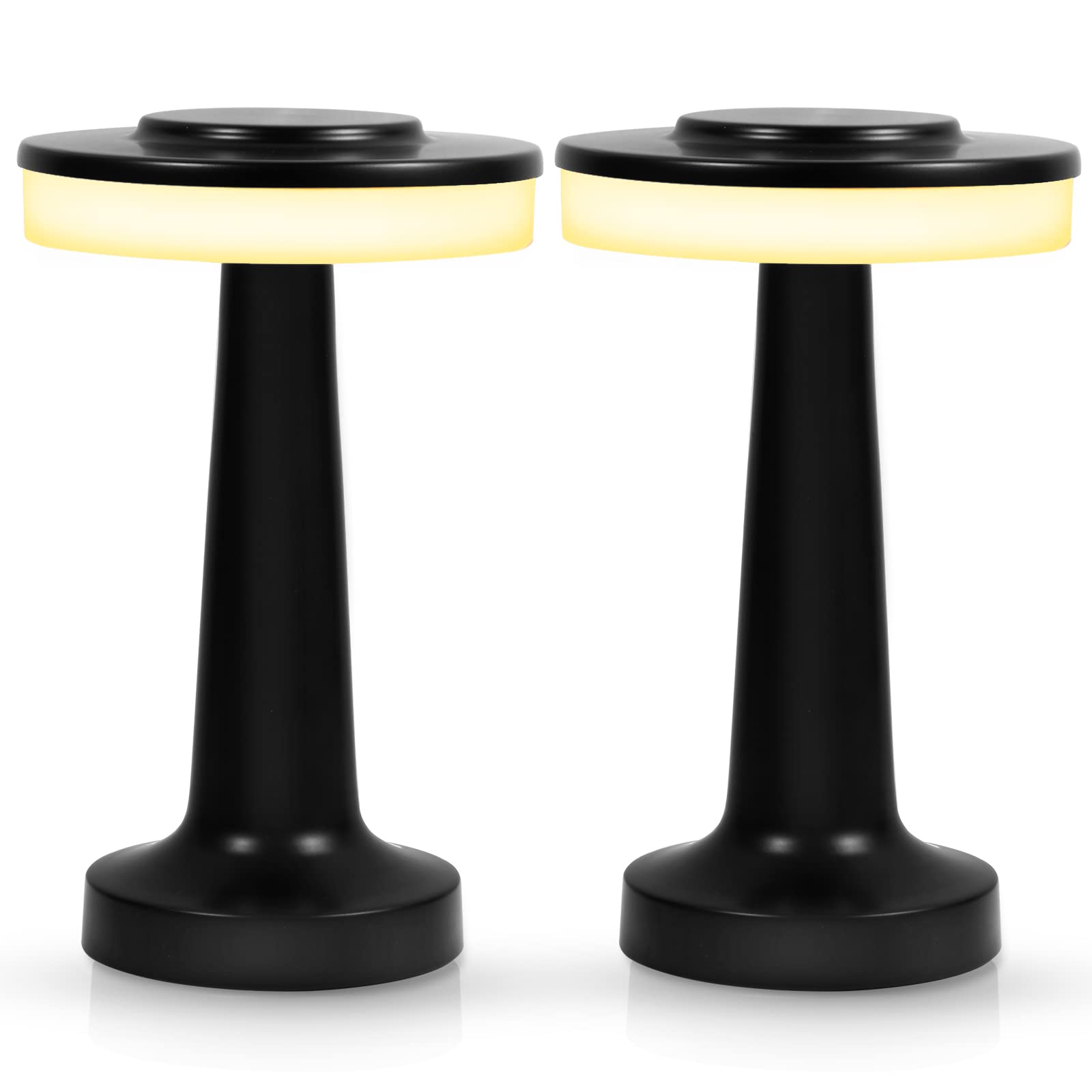 Rechargeable Cordless LED Table Lamp - Portable Desk Lamp with Touch Sensor, Stepless Dimming, 3 Color Modes & USB Charging - Perfect for Kids Night Light, Bedside Reading & Office Workspace