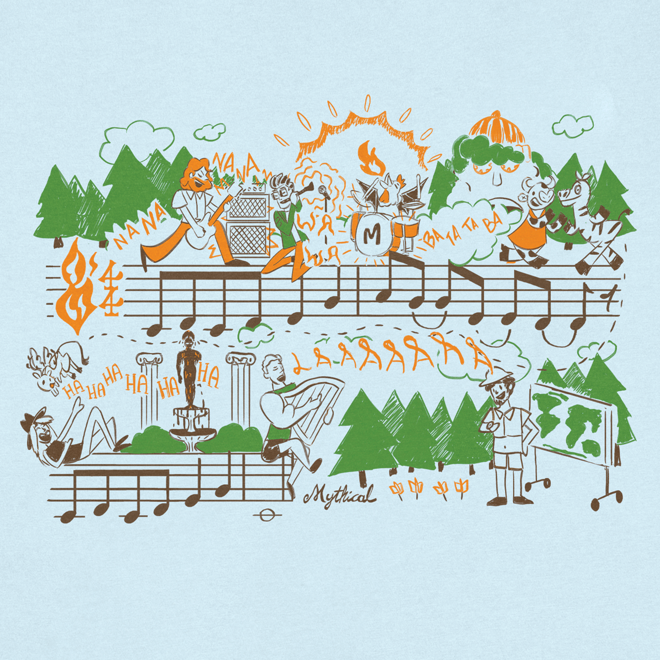 GMM Theme Song T-Shirt (Baby Blue) - Soft Cotton Unisex Tee for Fans, Casual Wear & Everyday Outfits