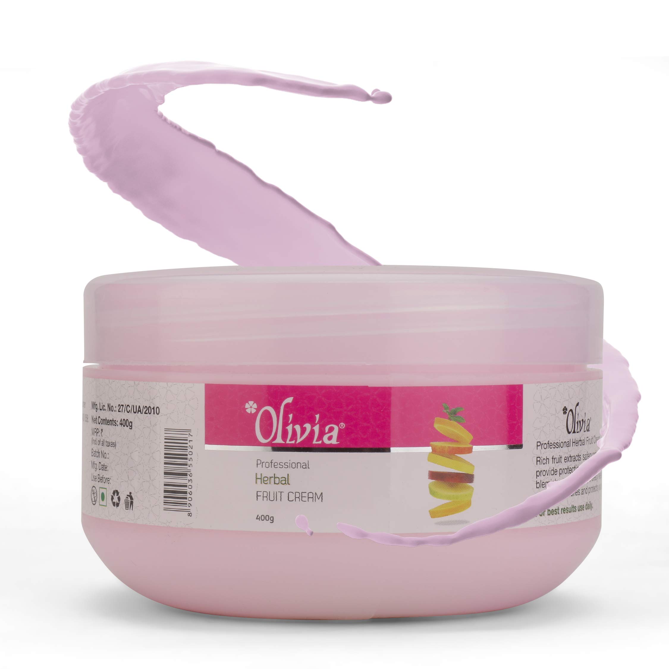Olivia Herbal Facial Fruit Massage Cream 400g - Natural Skin Rejuvenation & Hydration for Glowing Complexion | Perfect for Spa Day, At-Home Facial, and Daily Skincare Routine