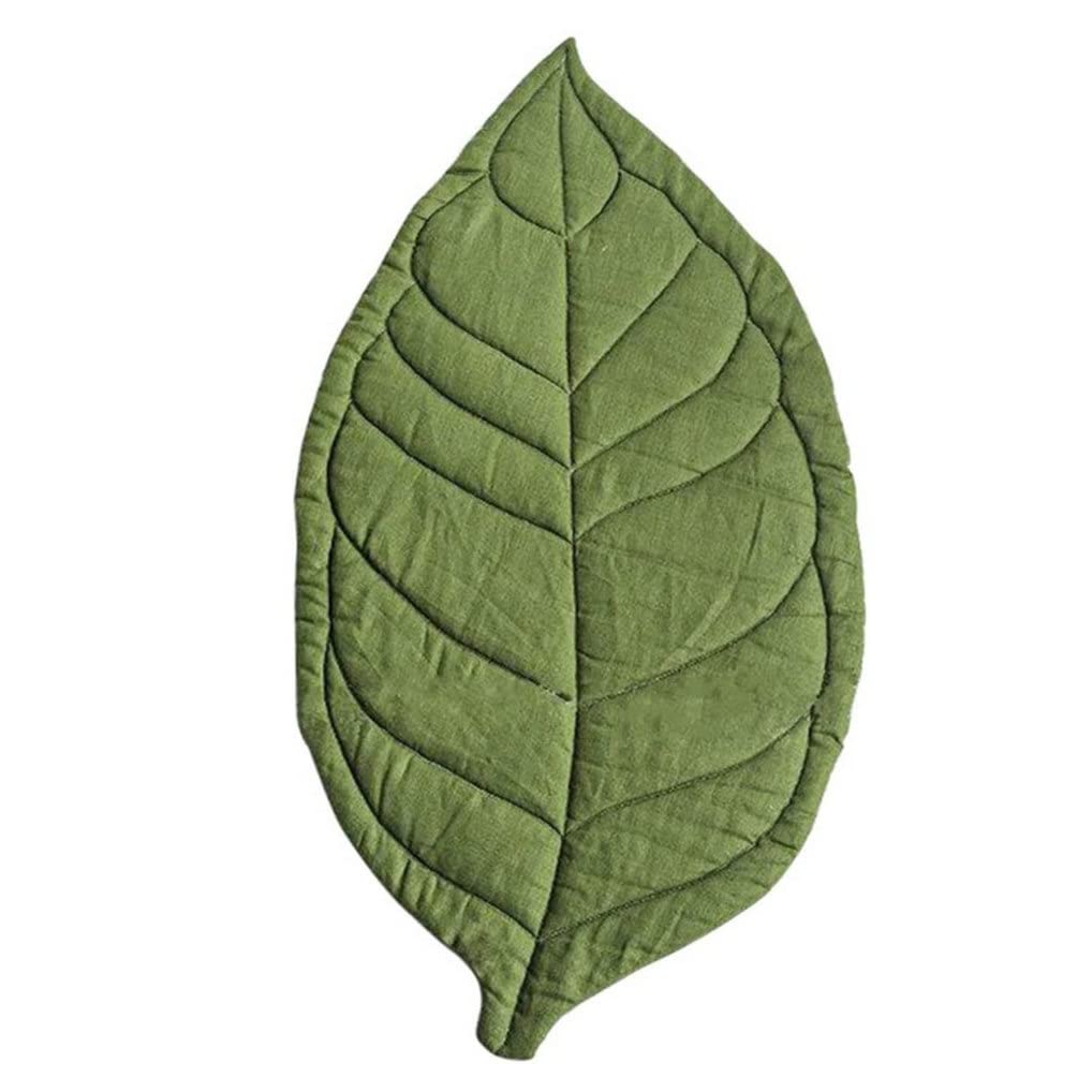 Leaf-Shaped Baby Play Mat - Soft Non-Slip Crawling Carpet for Newborns & Toddlers - Nursery Room Decor & Safe Floor Play Area for Kids - Perfect for Playtime, Learning & Crawling Development