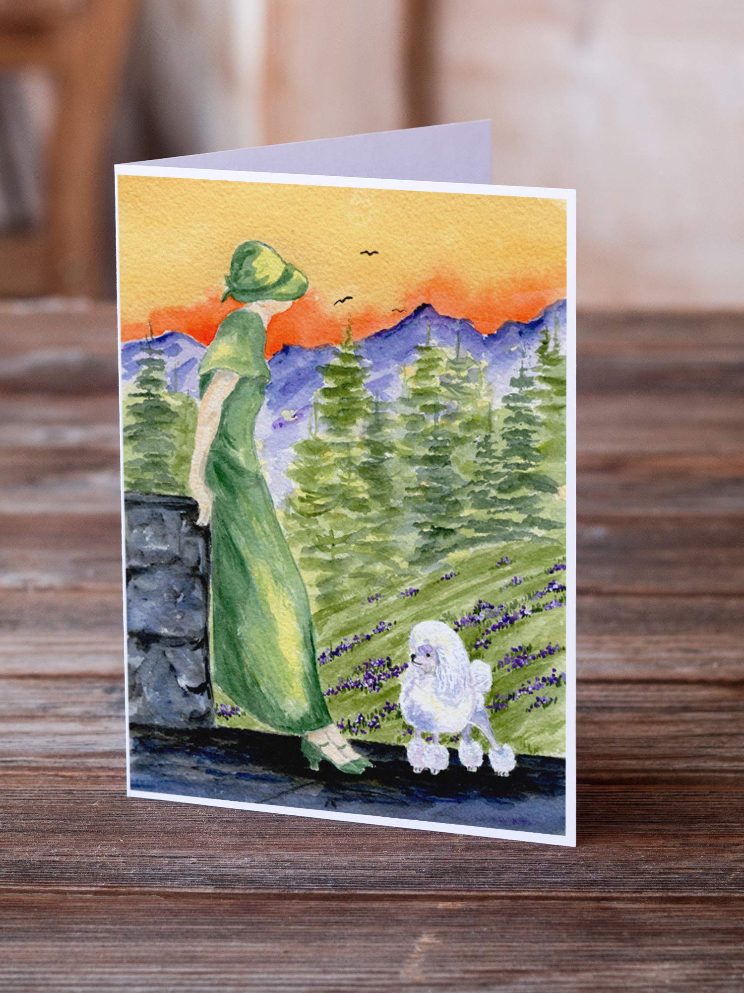 Poodle Greeting Cards and Envelopes - Pack of 8 Blank A7 Size (5x7) Note Cards for Birthdays, Thank You Notes & Special Occasions | Whimsical Dog Lover Stationery