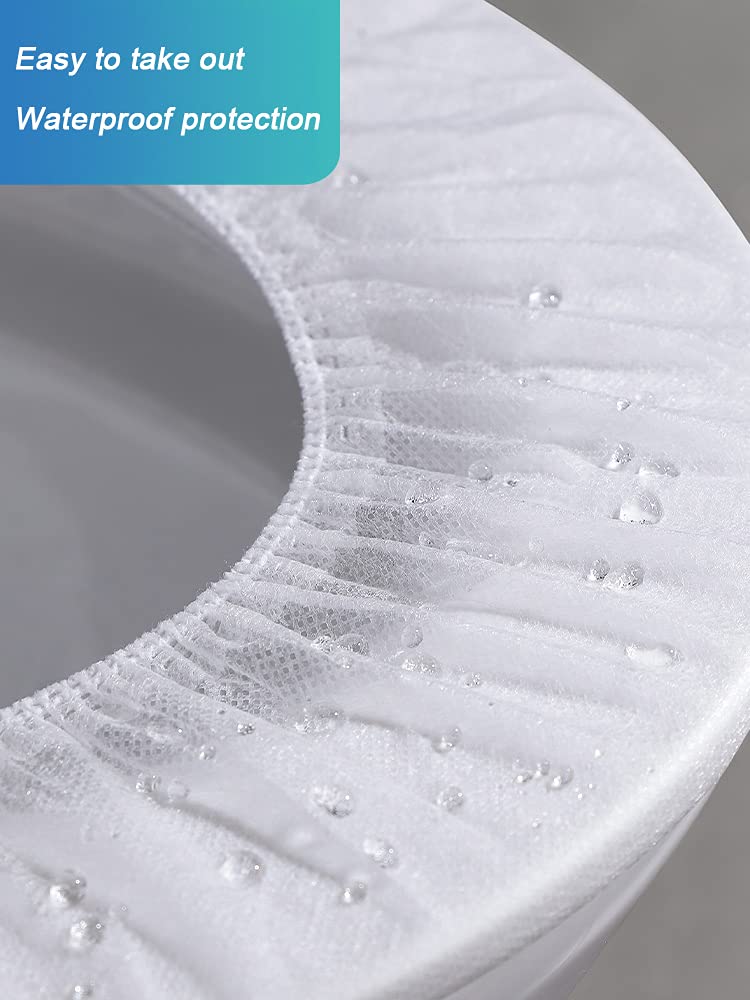 20 Pack Disposable Plastic Toilet Seat Covers - Waterproof, Non-Slip Potty Training Covers for Kids - Individually Wrapped for Hygiene - Perfect for Travel, Public Restrooms & Home Use