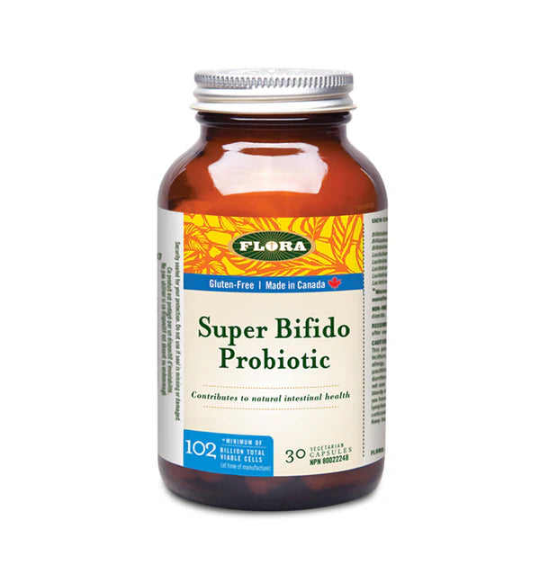 Flora Udo's Choice Super Bifido Plus Probiotic - 30 Capsules for Digestive Health & Immune Support | Supports Gut Flora Balance for Adults & Kids | Perfect for Travel & Daily Wellness