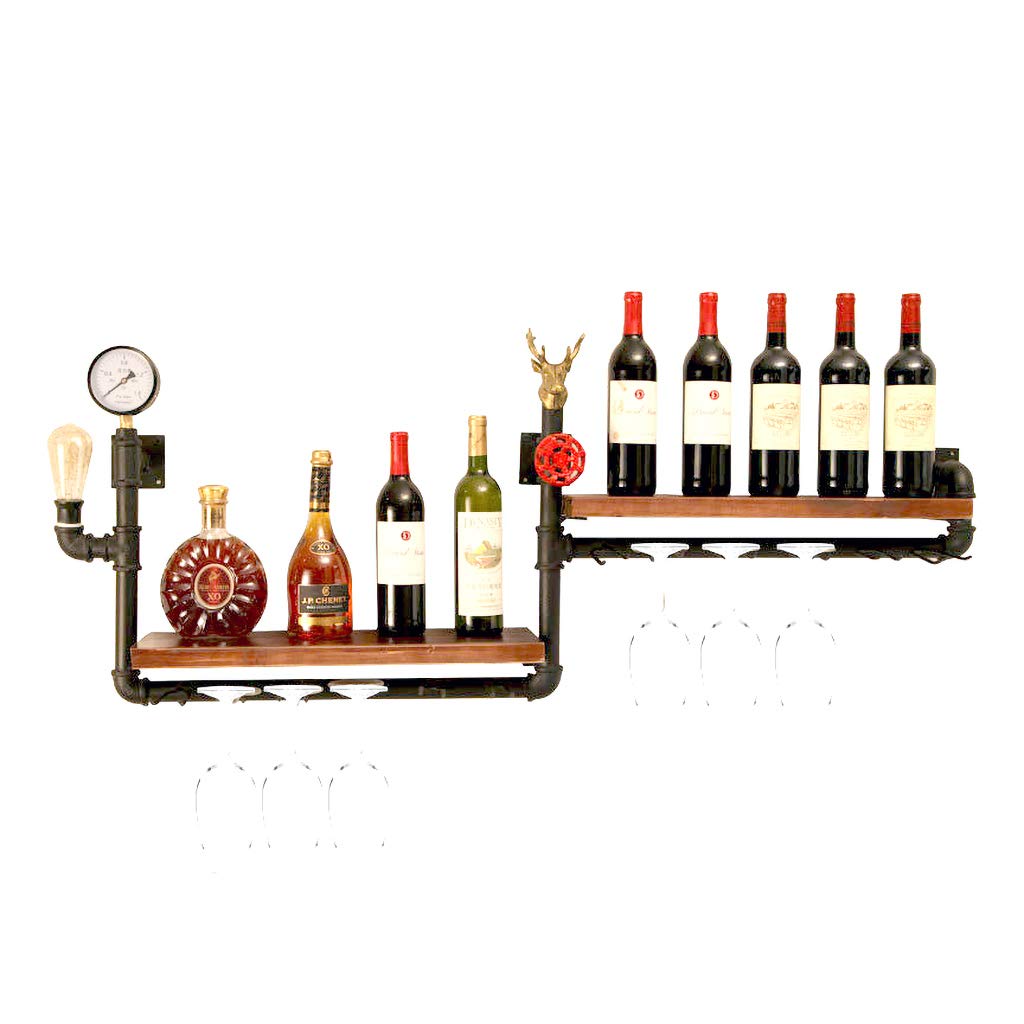 MMNNB Wall-Mounted Wine Rack - Solid Wood Wine Glass Holder for Red Wine Goblets - Space-Saving Restaurant & Home Bar Decor - Easy Installation for Kitchen, Dining Room & Wine Cellar Organization