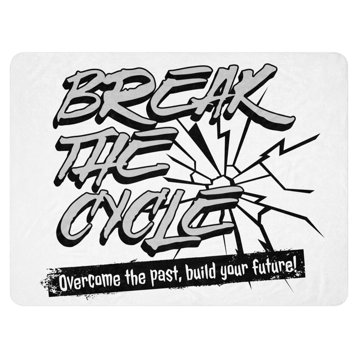 Break the Cycle Sherpa Blanket - Ultra Soft & Warm Reversible Fleece Throw for Couch, Bed & Travel - Cozy Home Decor & Perfect Gift for Winter