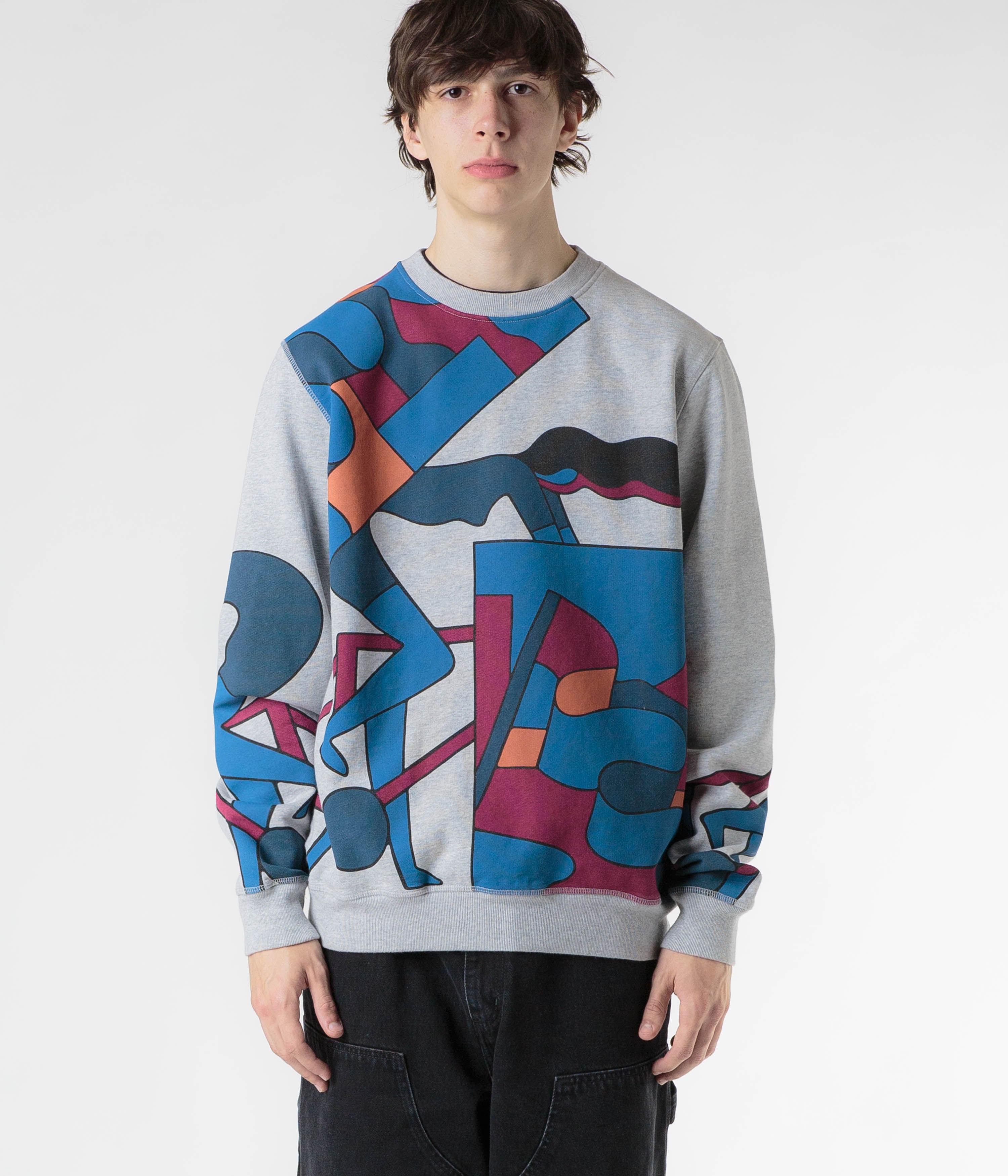 Parra Etappe 17 Crewneck Sweatshirt - Heather Grey Unisex Pullover | Casual Streetwear for Men & Women | Perfect for Everyday Wear, Lounge & Street Style Fashion