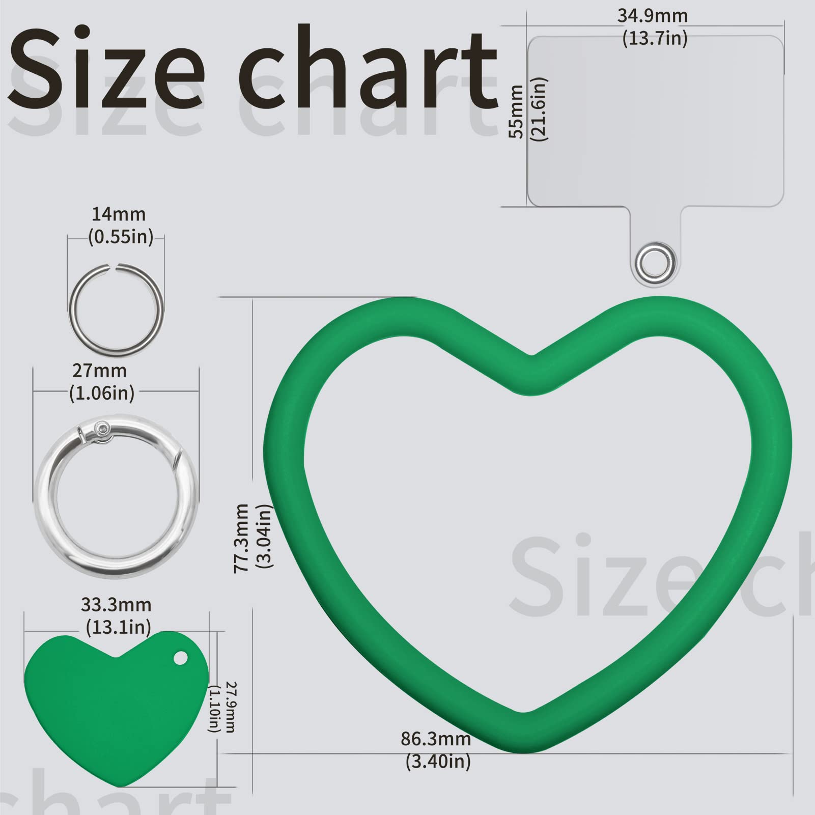 Silicone Heart Loop Phone Lanyard - Adjustable Wrist Strap with Keychain Holder - Universal Phone Case Anchor Compatible with All Smartphones (Beige) - Perfect for Work, Travel, and Outdoor Activities