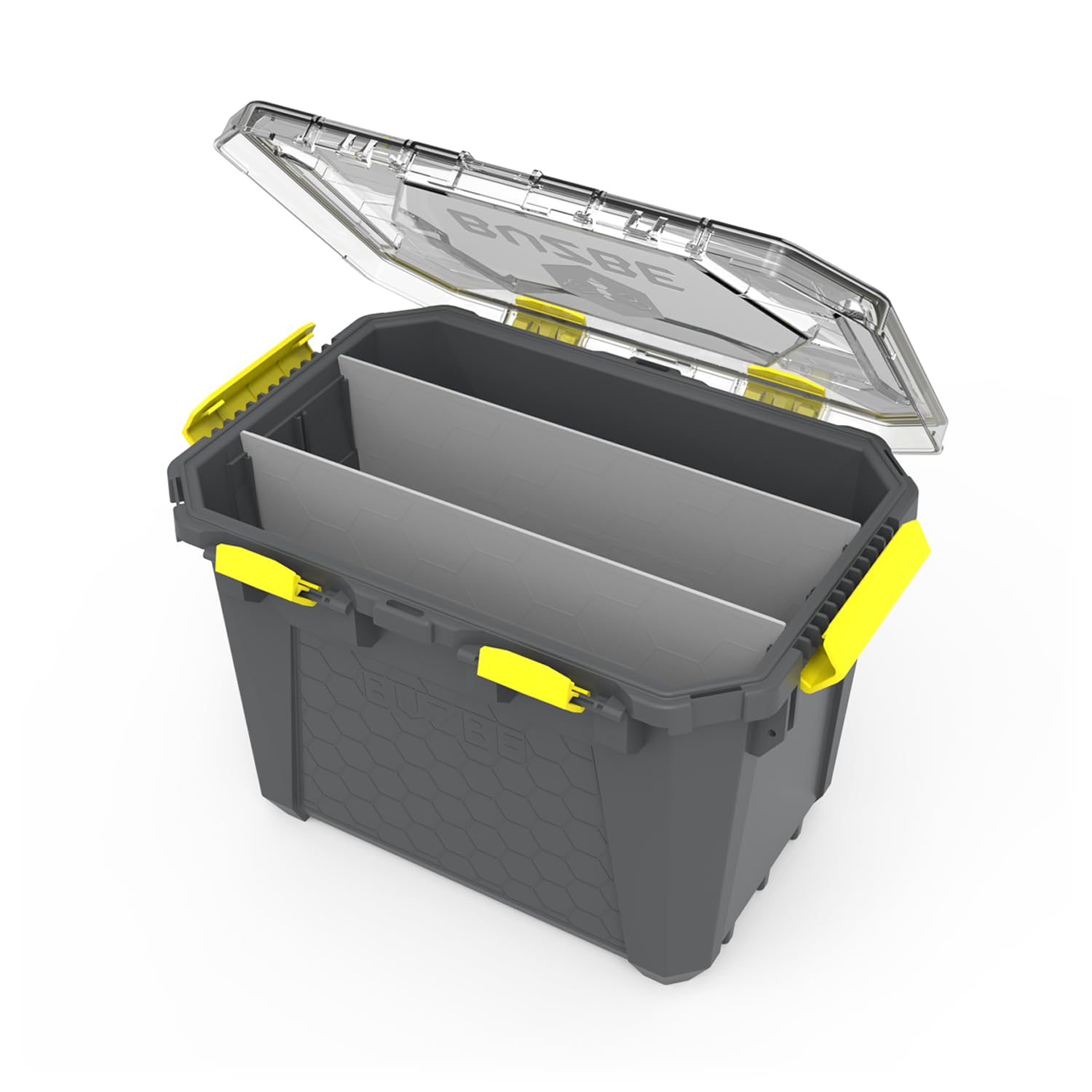 BUZBE Hive 13 Modular Gear Case - Waterproof & Airtight Stackable Storage Bin with Adjustable Dividers | Perfect for Camping, Hunting, Fishing Gear Organization & Outdoor Equipment Storage