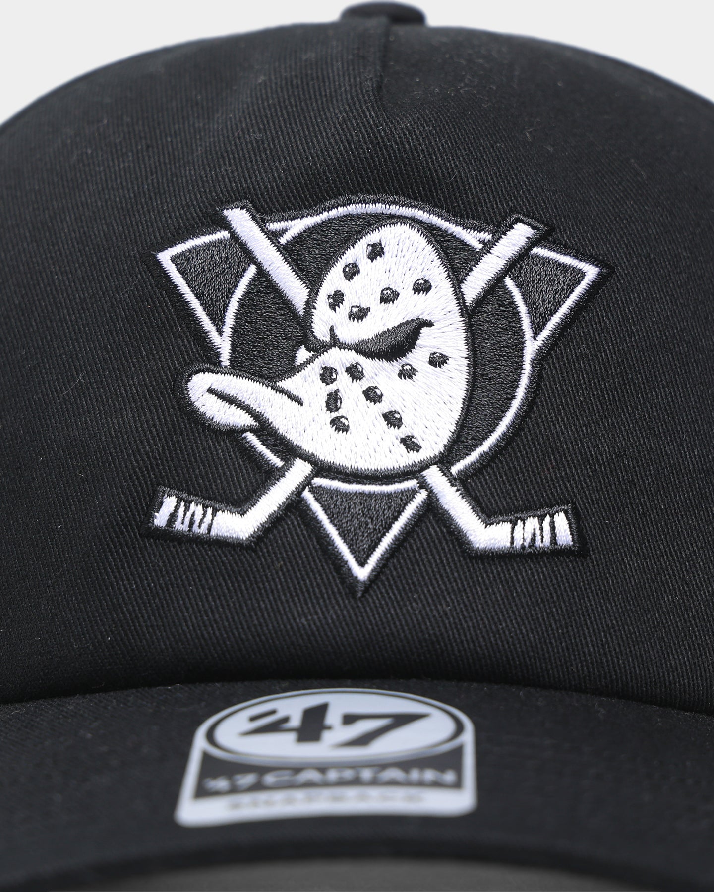 47 Brand Anaheim Ducks Nantasket Snapback Hat - Black/White Adjustable Baseball Cap for Men & Women - Perfect for Hockey Games, Streetwear & Casual Outfits