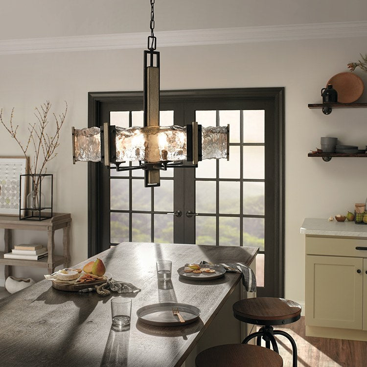 Aberdeen Six Light Chandelier - Modern Crystal Ceiling Lighting Fixture for Dining Room, Bedroom, Living Room | Elegant Home Decor Lighting Solution