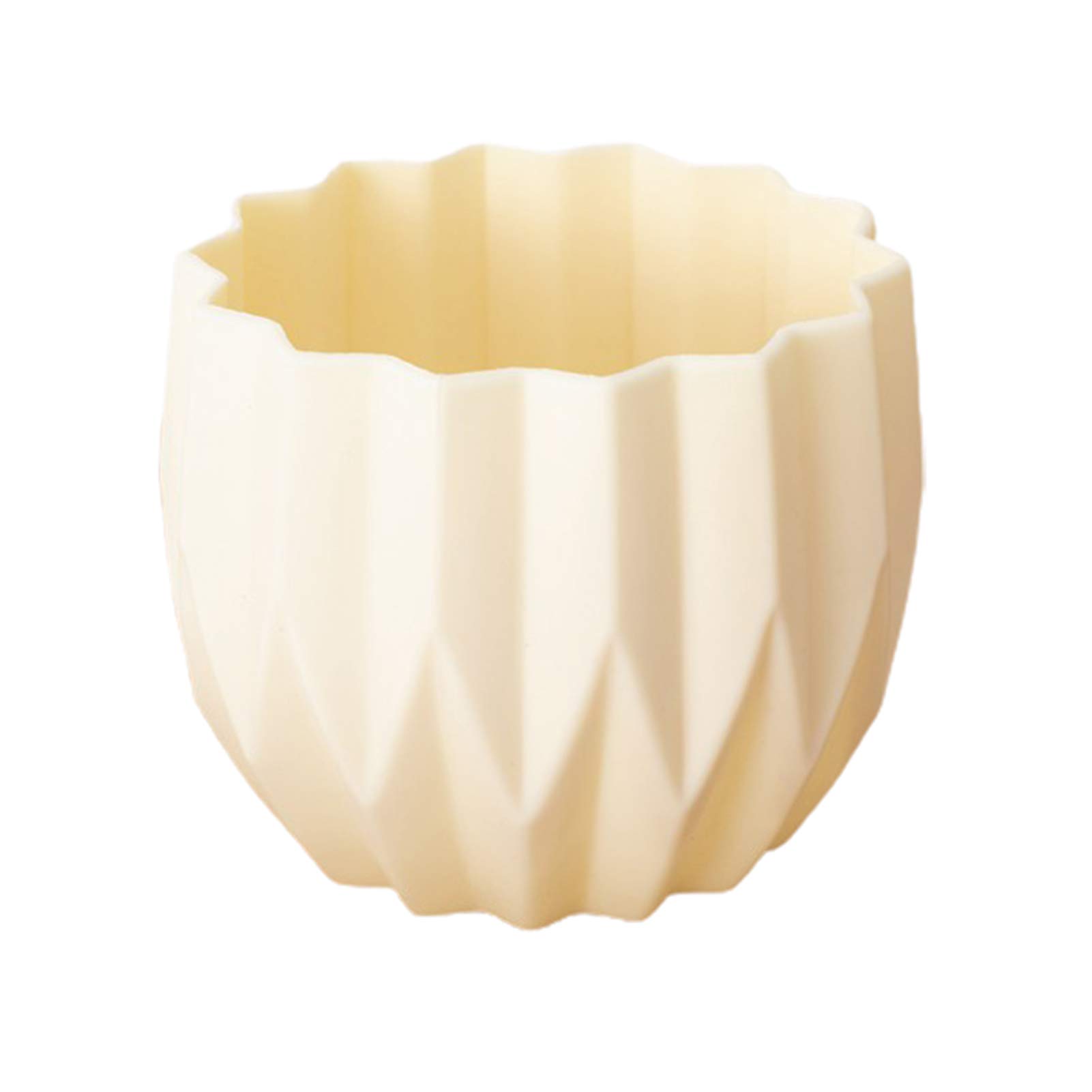 Nordic Style Striped Plastic Flower Pot - Faux Ceramic Bonsai Planter with Drainage Holes for Indoor Plants, Home Decor & Succulent Garden