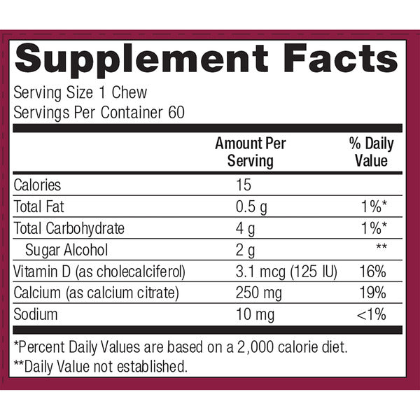 Bariatric Advantage Calcium Chewy Bites 250mg - Caramel Flavored Soft Chews for Bone Health & Post-Bariatric Surgery Support - Ideal for Adults & Seniors On-The-Go