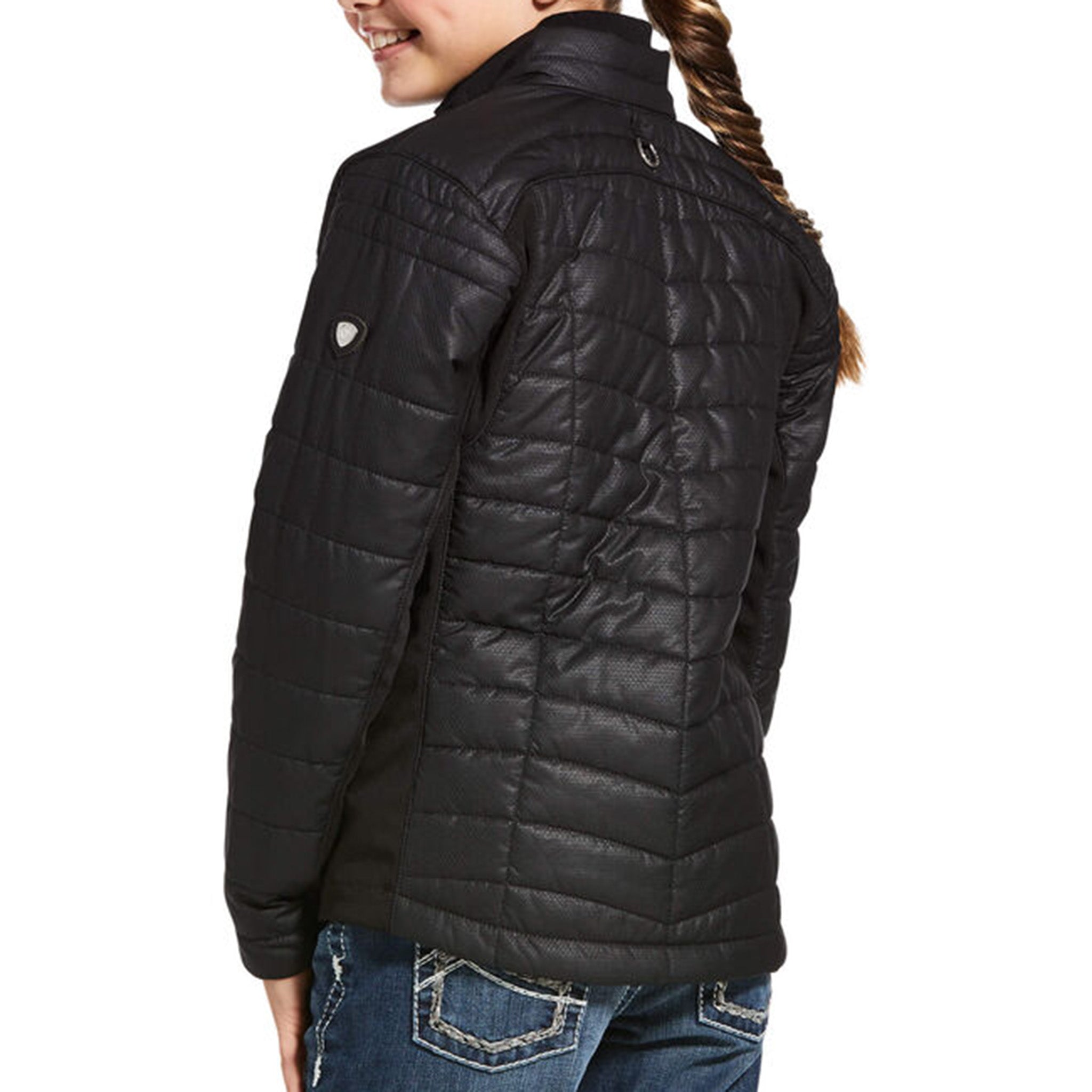 Ariat Kids Black Jacket - Durable & Stylish Riding Jacket for Boys & Girls - Perfect for Horseback Riding, Outdoor Activities & School Wear