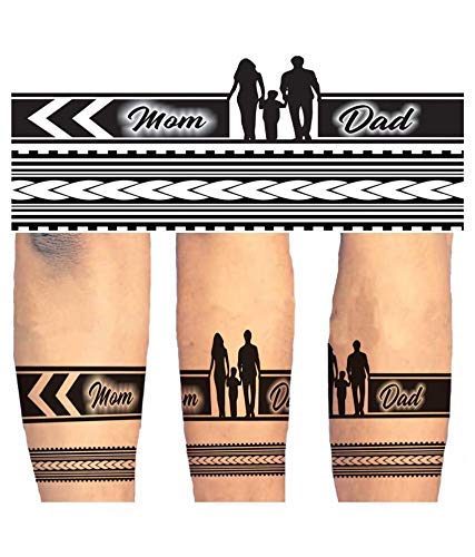 Voorkoms® Temporary Tattoo for Body - Waterproof Fake Tattoos for Mom & Dad | Perfect for Family Events, Parties & Special Occasions