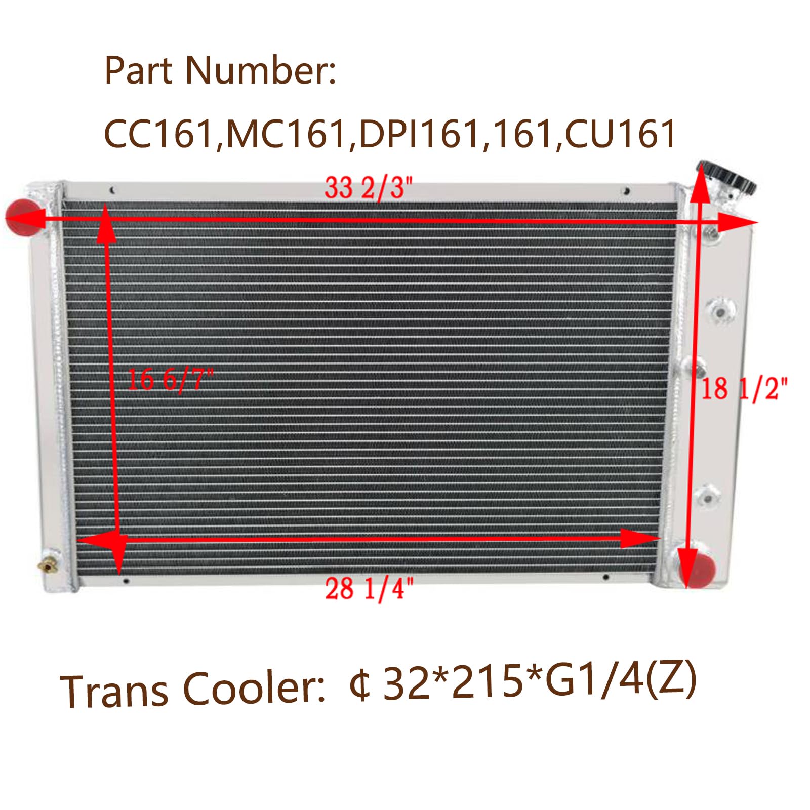 High-Performance 3 Row Aluminum Radiator Shroud with Fan Relay for 1971-1990 Chevy Chevelle, Impala, Caprice, Malibu, C10-C30, K10-K30, Suburban, GMC Jimmy & Buick Lesabre - Perfect for Engine Cooling & Off-Road Adventures