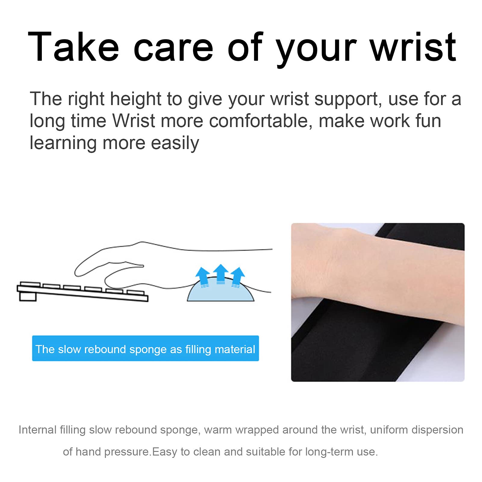 Ergonomic Non-Slip Mouse Pad with Memory Foam Wrist Rest - Comfortable Computer Keyboard & Mouse Mat for Office, Gaming & Home Use - Pink (PC/Mac/Laptop)