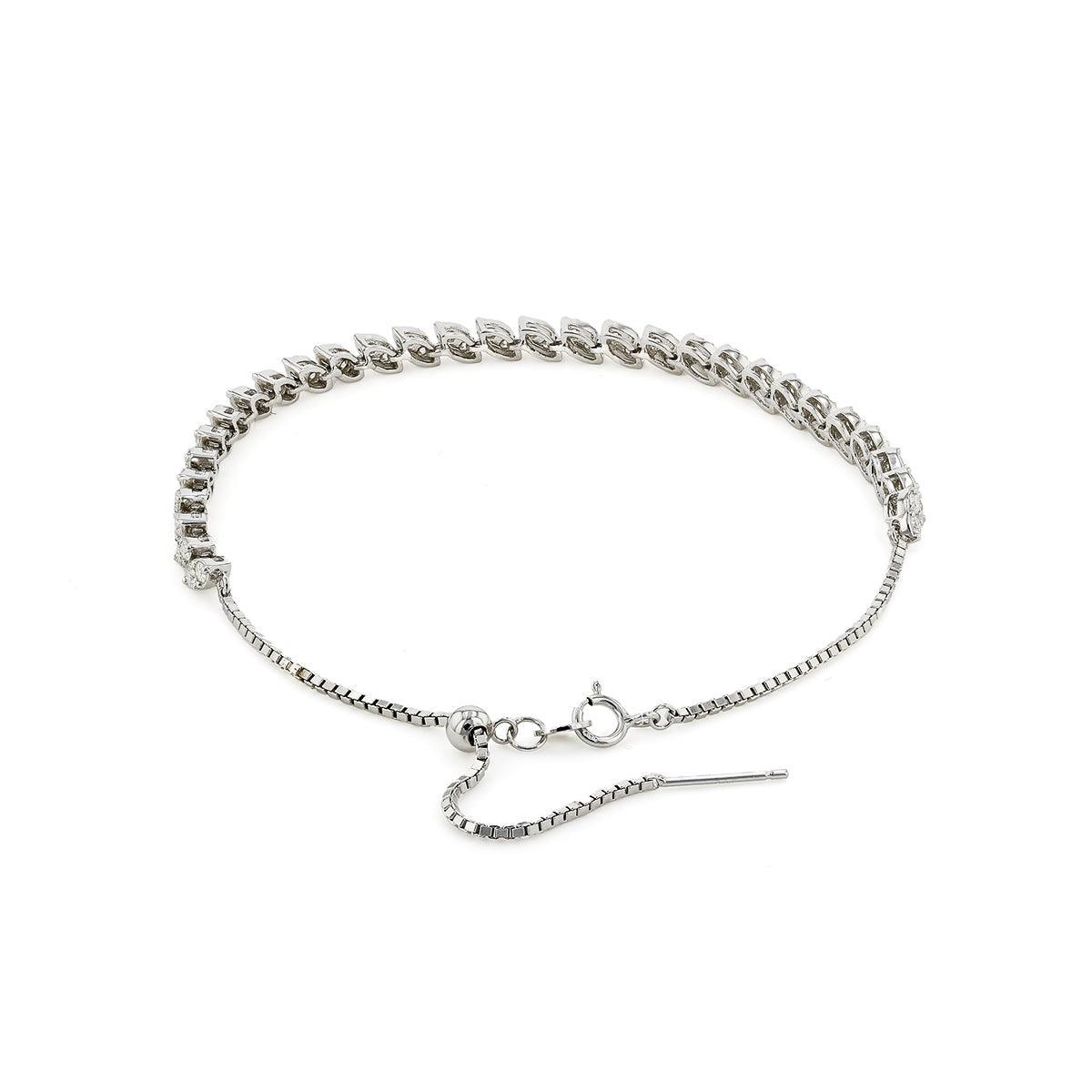 Elegant Marquise Cut Round Moissanite Bracelet for Women | Dainty Tennis Bracelet | Perfect for Weddings, Anniversaries & Special Occasions