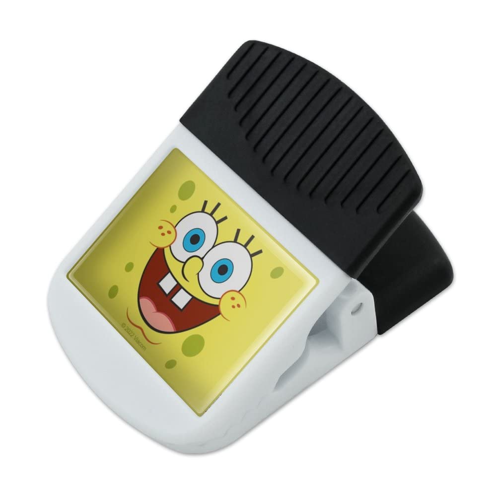 SpongeBob SquarePants Funny Smile Fridge Magnet - Strong Magnetic Hook for Notes, Photos & Snack Bags - Perfect for Kitchen, Office & Dorm Organization