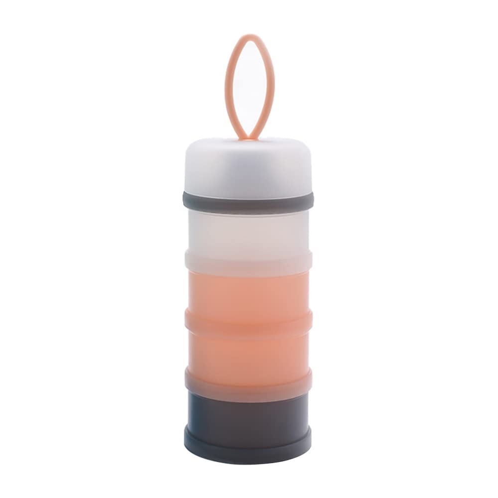 EXCLUZO 4-Layer Portable Baby Formula Dispenser | Travel Milk Powder Storage Container with Handle | Snack Organizer for Nuts, Candy & Dry Food | Perfect for On-the-Go Parents & Daycare Use