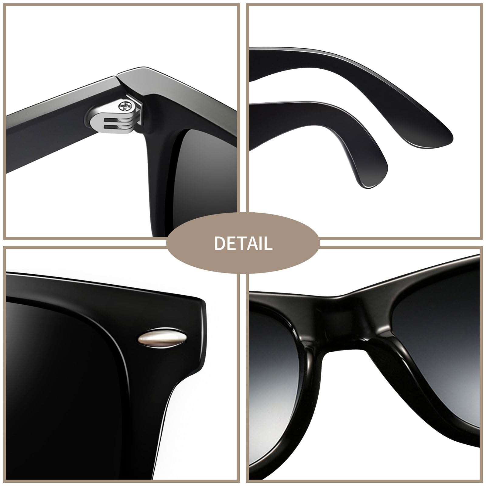 Joopin Square Polarized Sunglasses for Men & Women - UV Protection, Trendy Designer Shades for Outdoor, Driving & Fashion