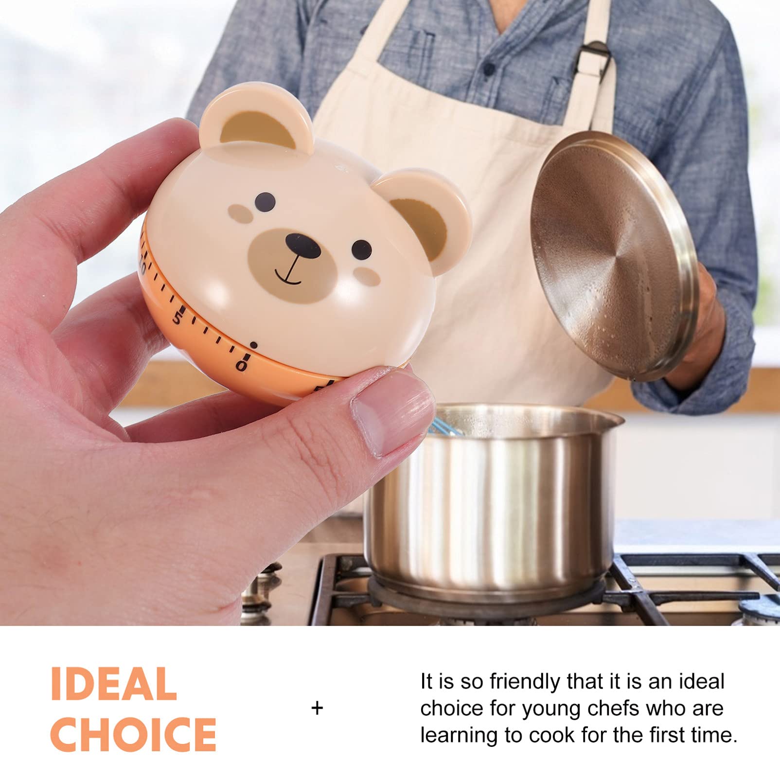 1pc Cartoon Kitchen Timer - Mechanical Countdown Timer for Baking, Cooking, Study & Learning | Practical Time Reminder for Home, School & Office Use