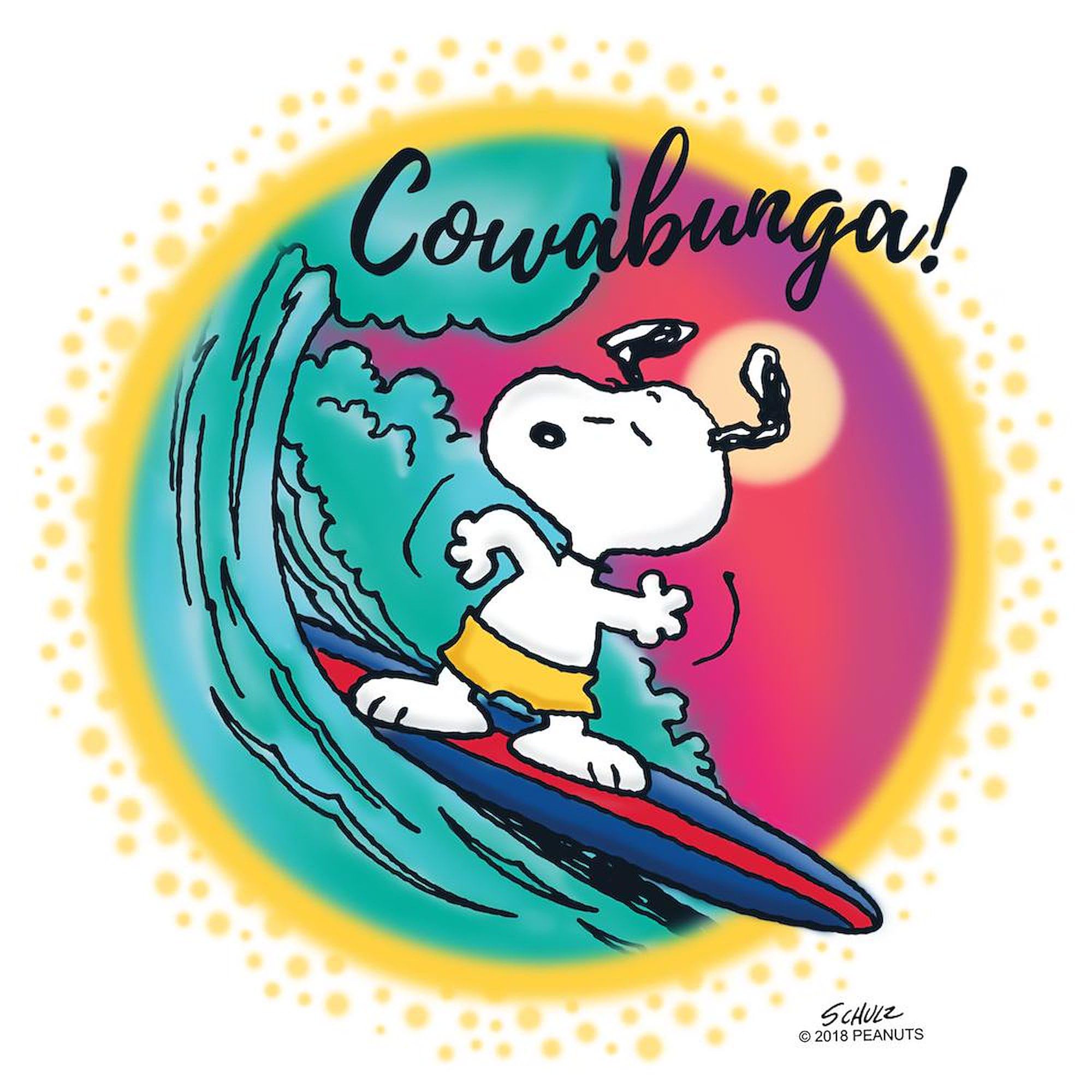 Snoopy Cowabunga! 20 oz Ceramic Coffee Mug - Large Mega Cup for Tea, Hot Chocolate & Coffee Lovers - Perfect for Home, Office & Gifts