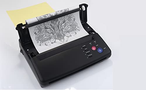 Professional Tattoo Transfer Copier Machine with Thermal Stencil Paper - 2 Types for Tattoo Supplies (US Plug) | Ideal for Tattoo Artists & Permanent Makeup Professionals