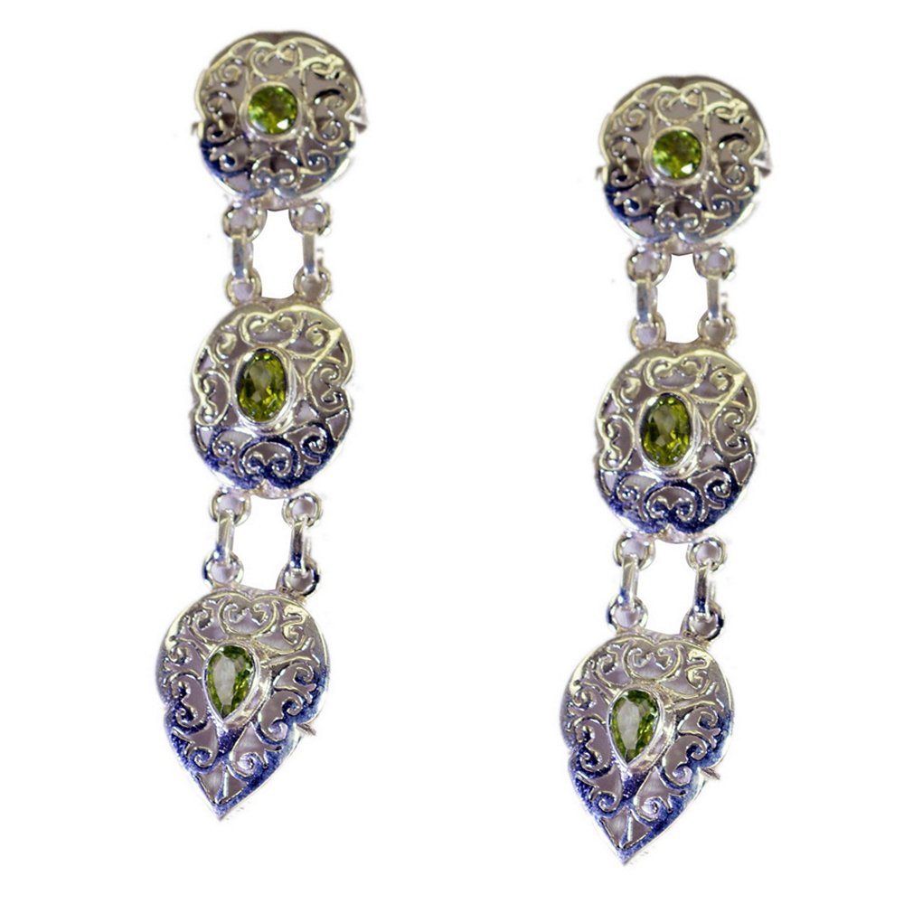 Genuine Peridot Stud Earrings for Women – Round Silver Jewelry Gift Set | Perfect for Birthdays, Anniversaries & Everyday Elegance