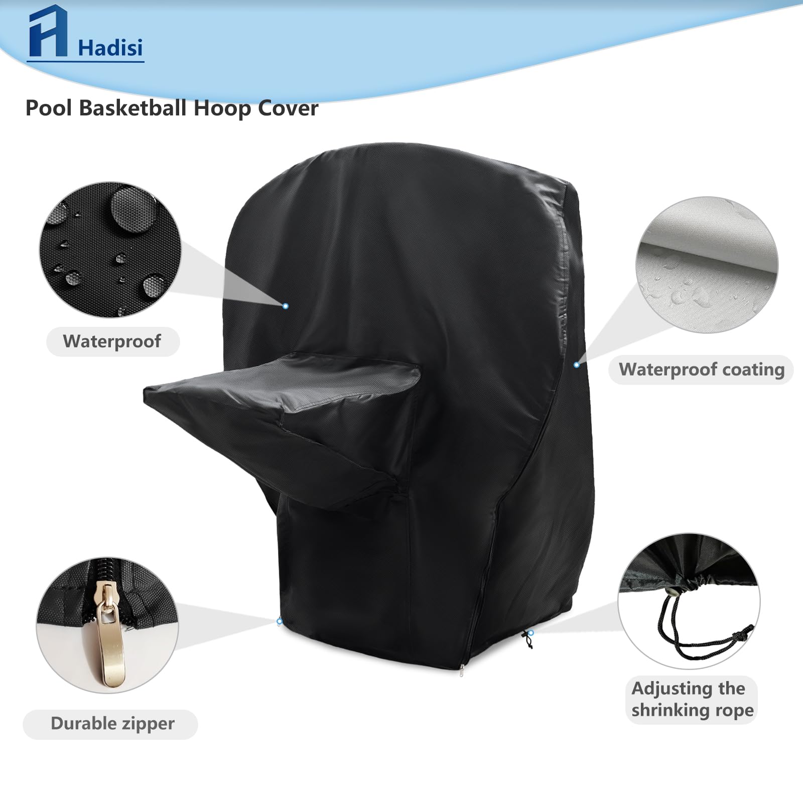 Heavy Duty Waterproof Pool Basketball Hoop Cover - 37.5