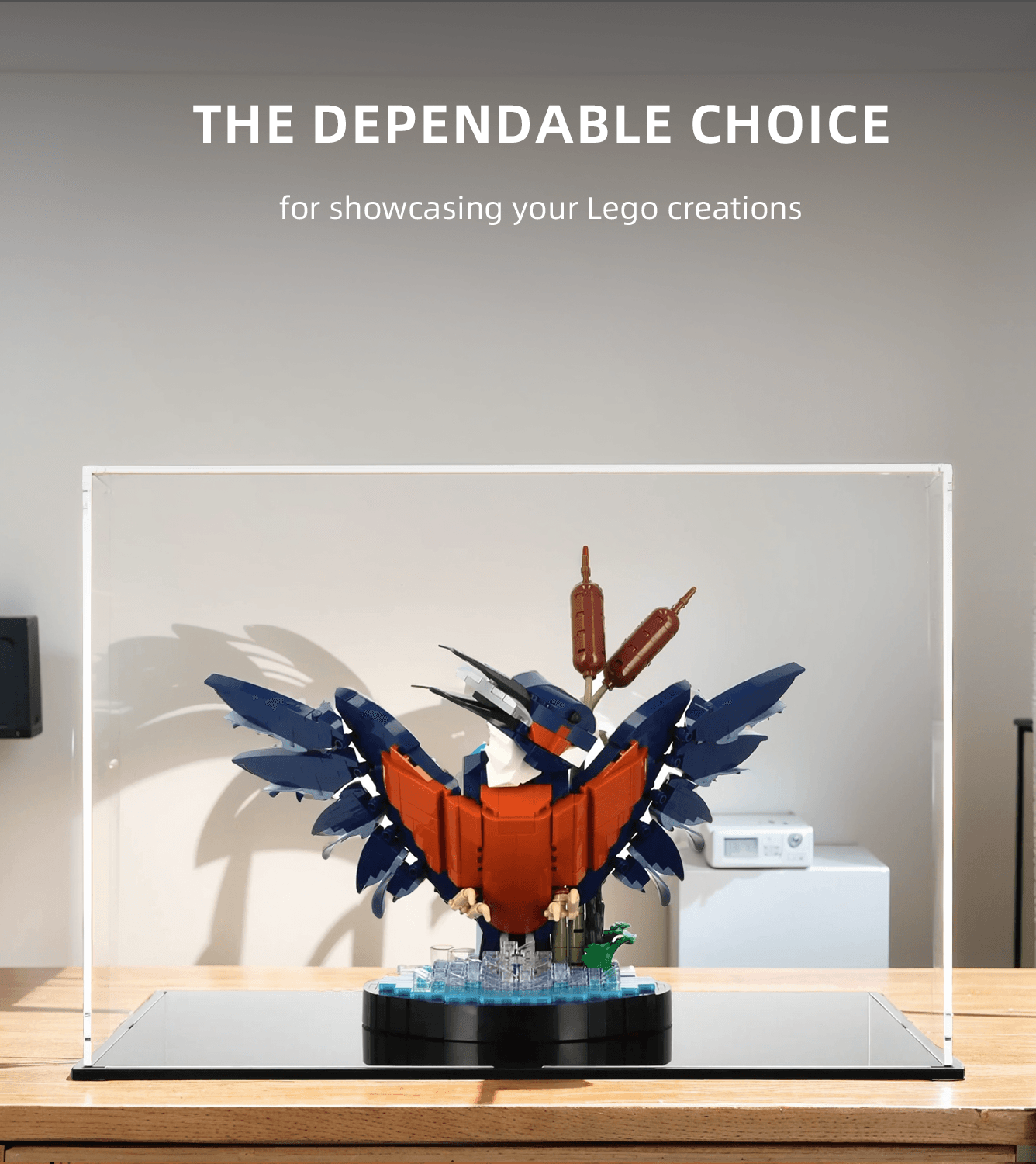 Lego Kingfisher Bird 10331 Display Case - Clear Acrylic Protection for Collectible Lego Sets | Perfect for Home Decor, Office Display & Gift Giving