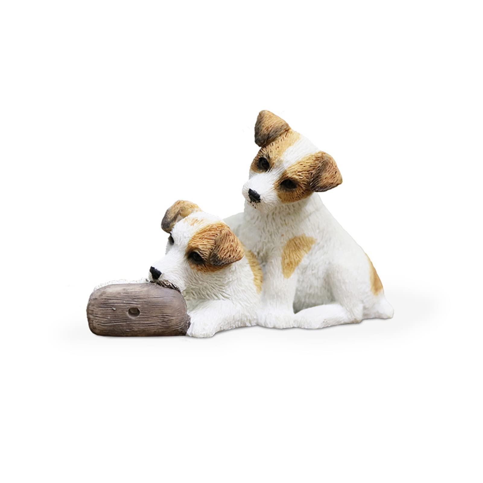 Realistic Russell Terrier Dog Resin Statue - Handcrafted Animal Figurine for Home & Office Decor, Desktop Ornament, Jungle Themed Collection - Perfect for Pet Lovers, Animal Enthusiasts & Interior Design Gifts