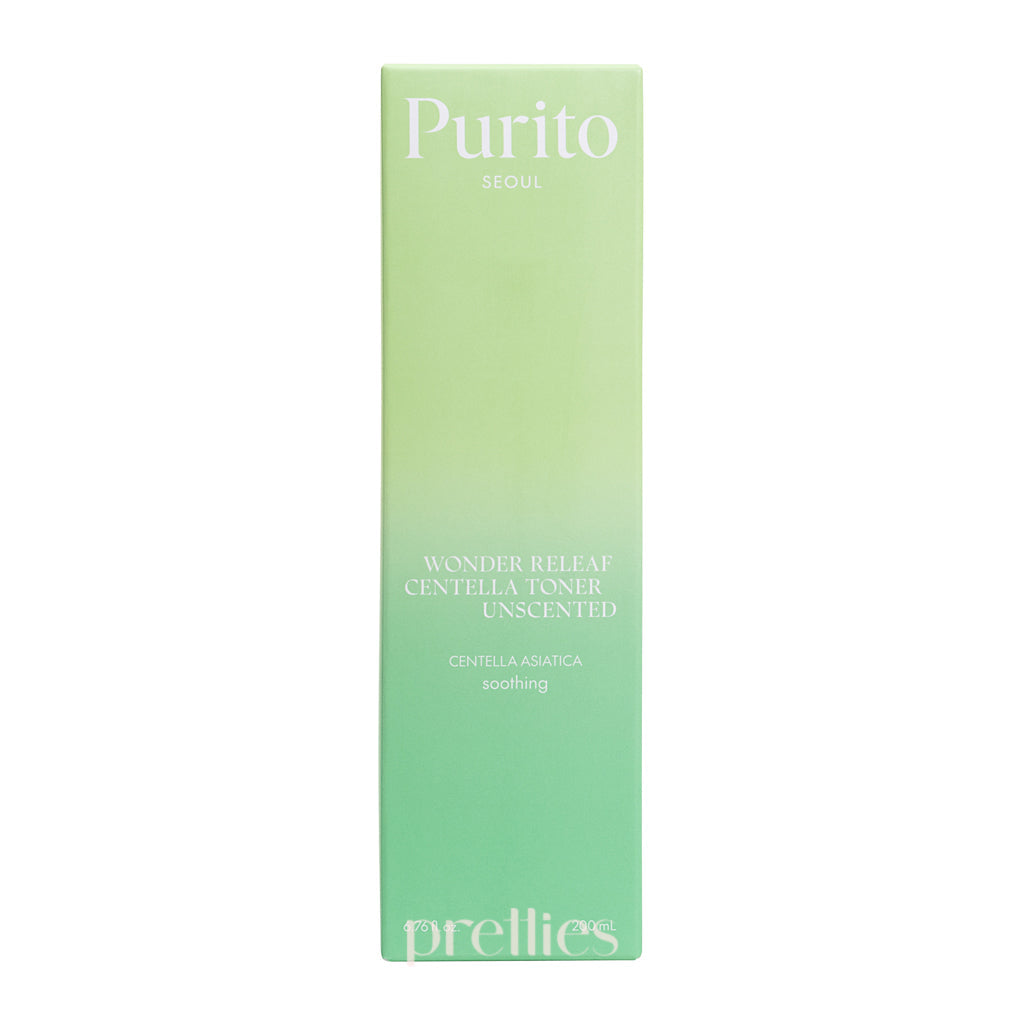 PURITO Wonder Releaf Centella Unscented Toner 200ml - Korean Skincare for Sensitive Skin, Hydration & Soothing - Perfect for Daily Calming Routine & Post-Treatment Care