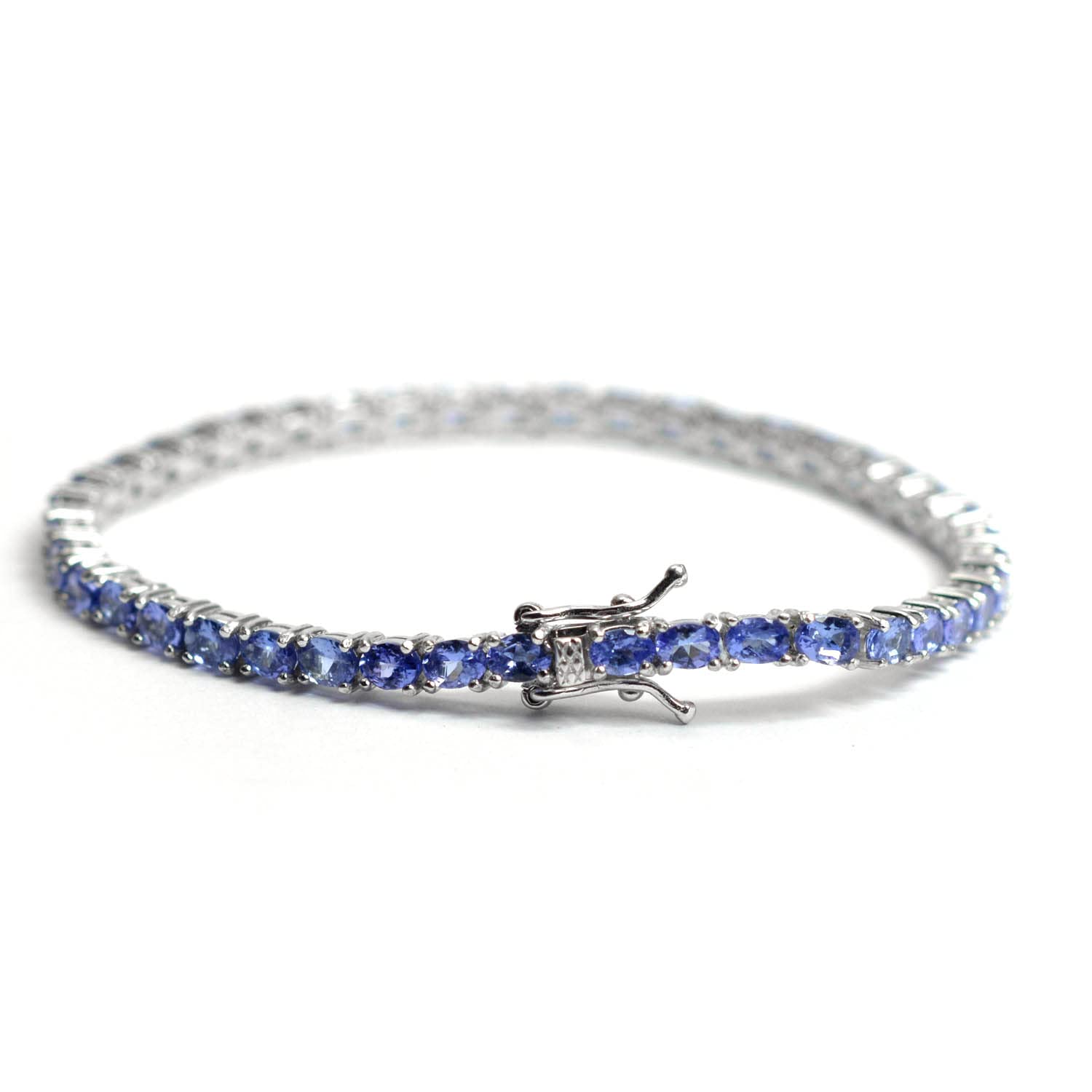4X3 MM Oval Cut Natural Blue Tanzanite Gemstone 925 Sterling Silver Tennis Bracelet - December Birthstone Jewelry for Women - Elegant Wedding, Birthday Gift for Wife - Perfect for Anniversaries, Parties & Special Occasions