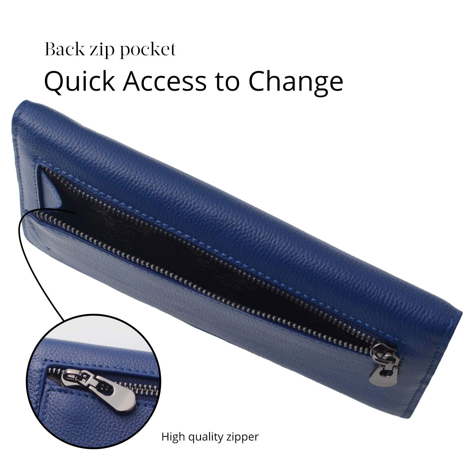 Bveyzi Ultra Slim RFID Blocking Leather Wallet for Women - Thin Bifold Credit Card Holder & Clutch Purse - Perfect for Travel, Work, and Everyday Use
