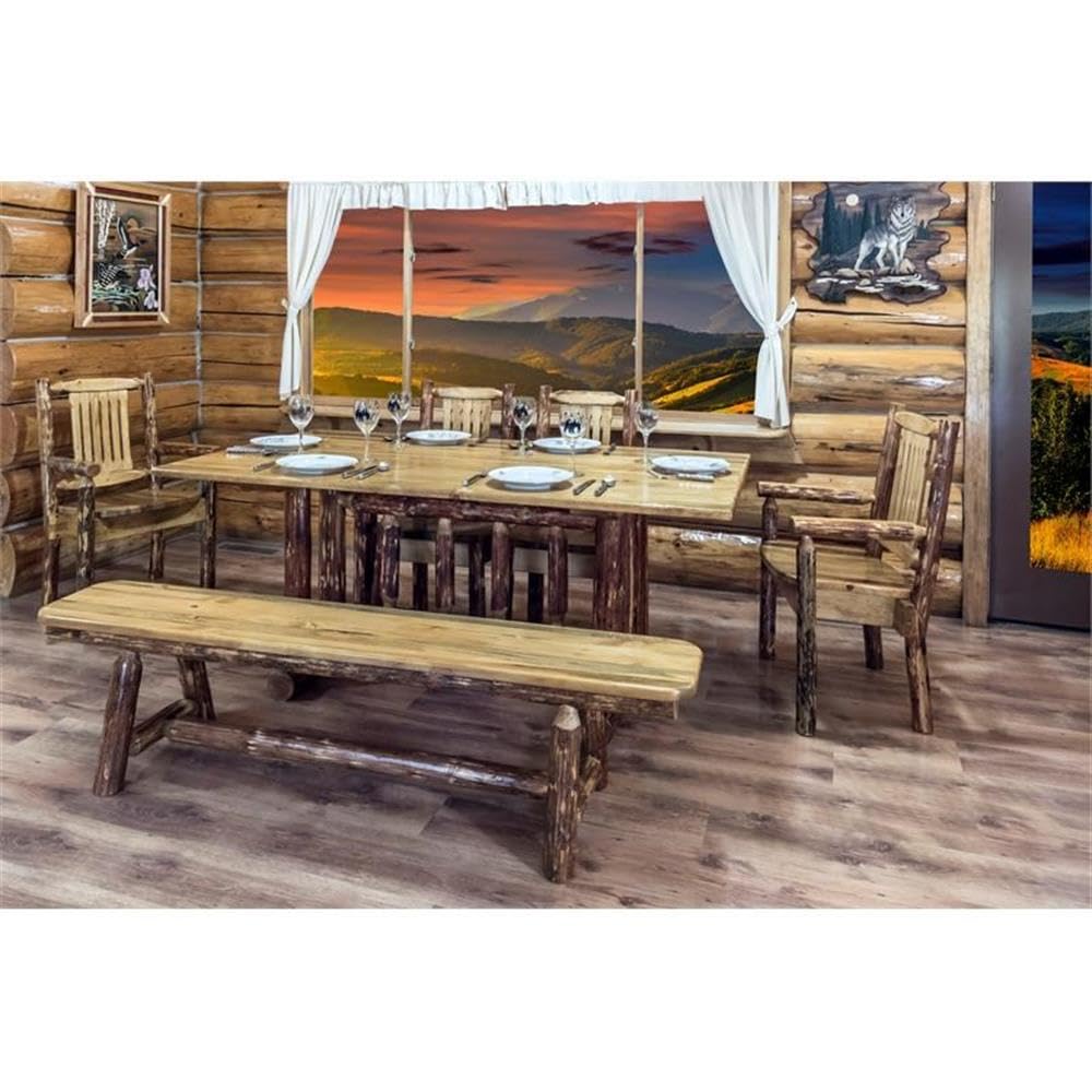 Montana Woodworks Log Furniture - Handcrafted Captain Chair from Glacier Country Collection - Rustic Home Decor for Cabin, Lodge & Outdoor Living