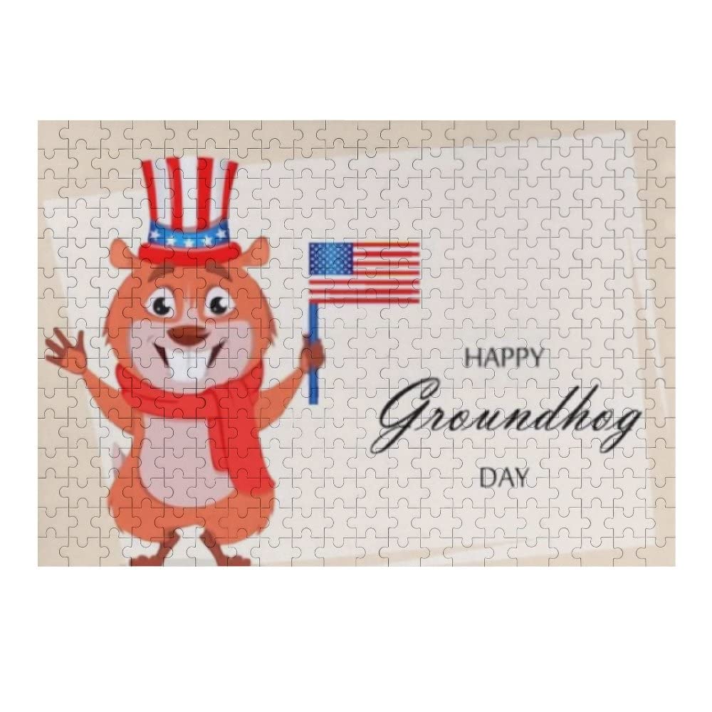 300-Piece Happy Groundhog Day Jigsaw Puzzle for Adults, Teens & Kids - Creative Gift, Family Game Night Activity - Perfect for Holidays, Birthday Gifts & Classroom Activities