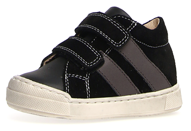 Falcotto Boys Girls Gazer Fashion Sneakers - Black & Anthracite Casual Shoes for Kids | Perfect for School, Playground & Everyday Wear
