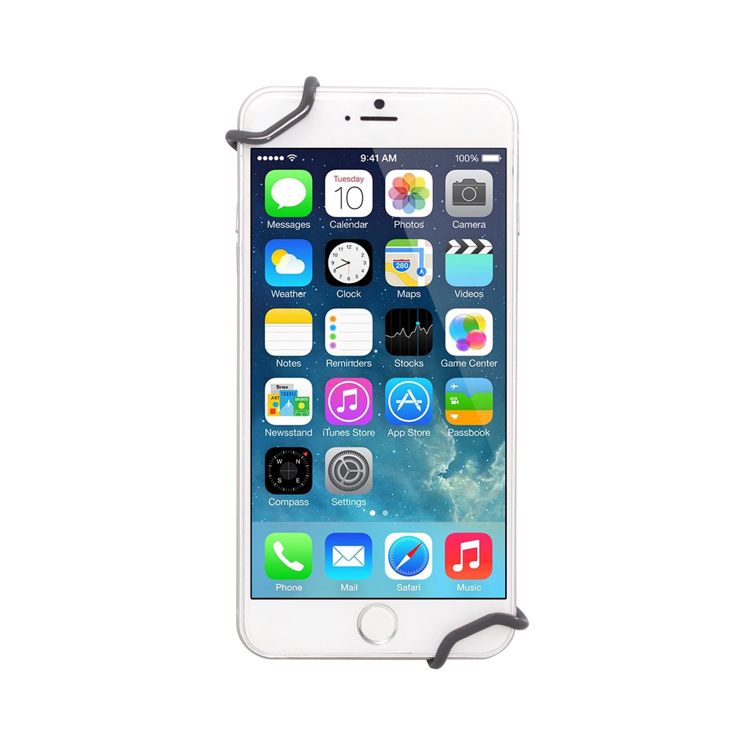 TFY Security Phone Hand Strap Holder - Compatible with iPhone 16 Pro Max, 15 Pro, 14 Plus, 13, 12 Pro, 11, XS, XR, X, 8 Plus, 7, SE & Samsung Galaxy S24, S23 - Anti-Slip Grip for Secure Phone Holding (Grey) - Perfect for Running, Hiking, Travel & Outdoor Activities