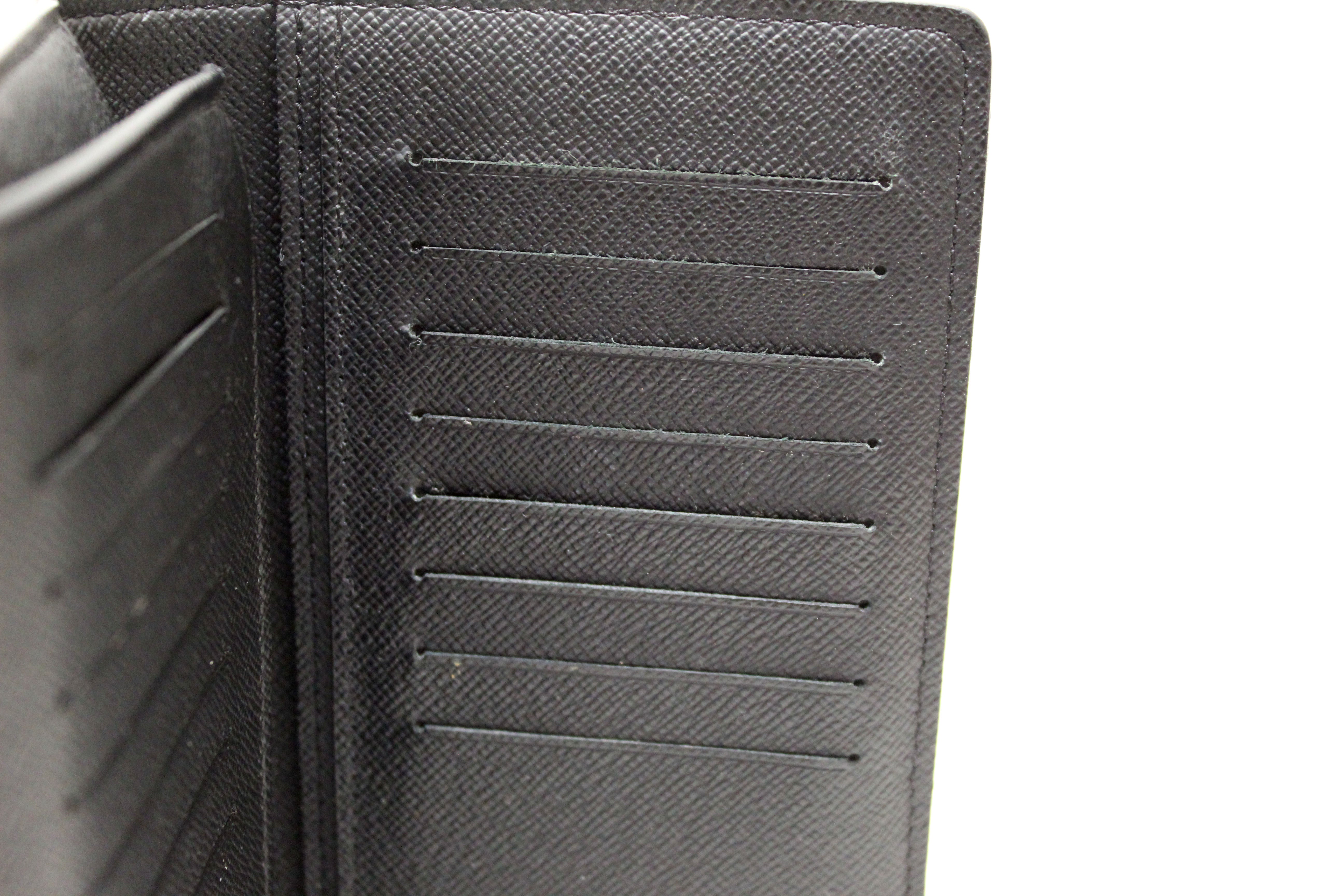 Authentic Louis Vuitton Damier Graphite Canvas Brazza Wallet for Men - Slim RFID Blocking Bifold Credit Card Holder - Perfect for Business, Travel & Everyday Use